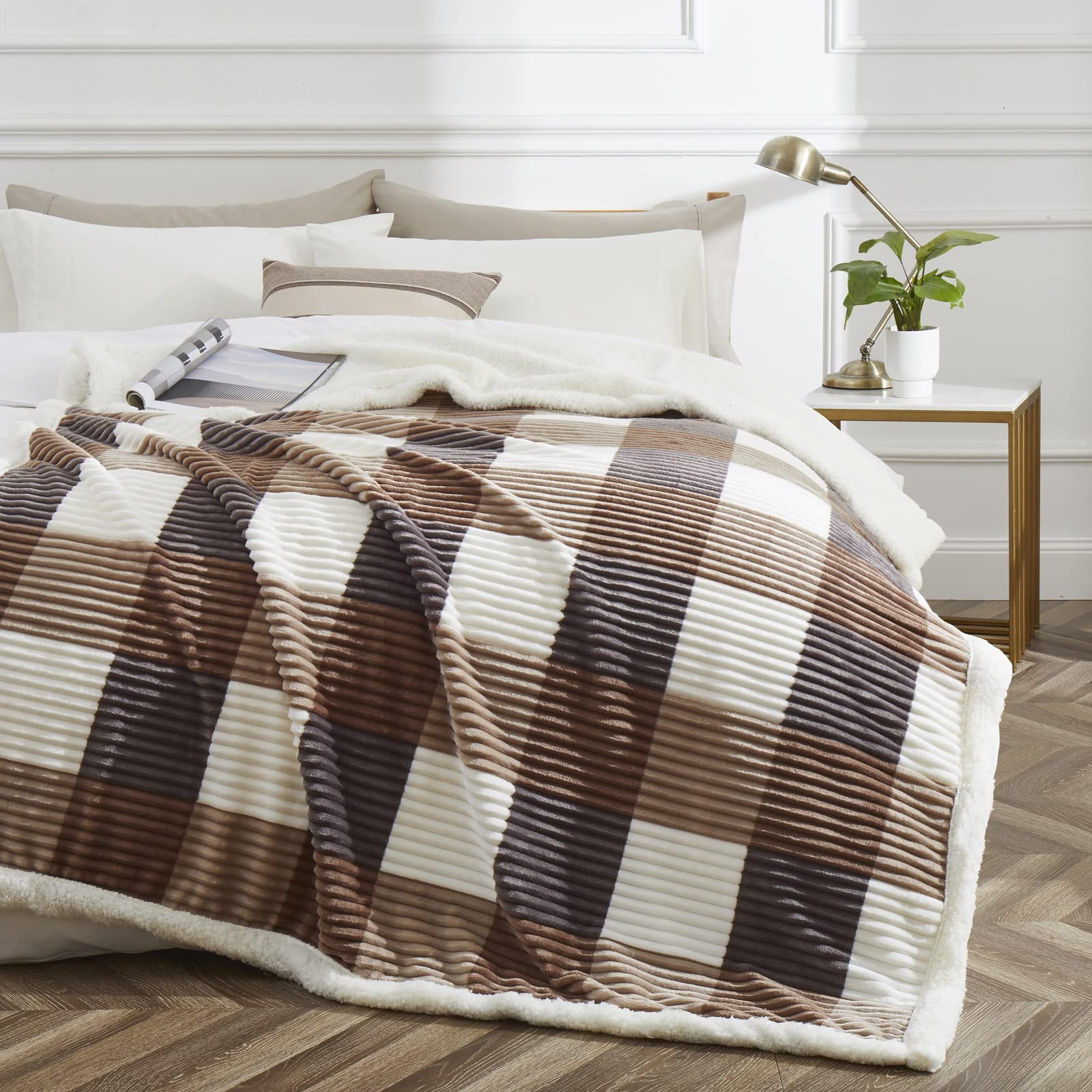 PU MEI Sherpa Fleece Throw Blanket