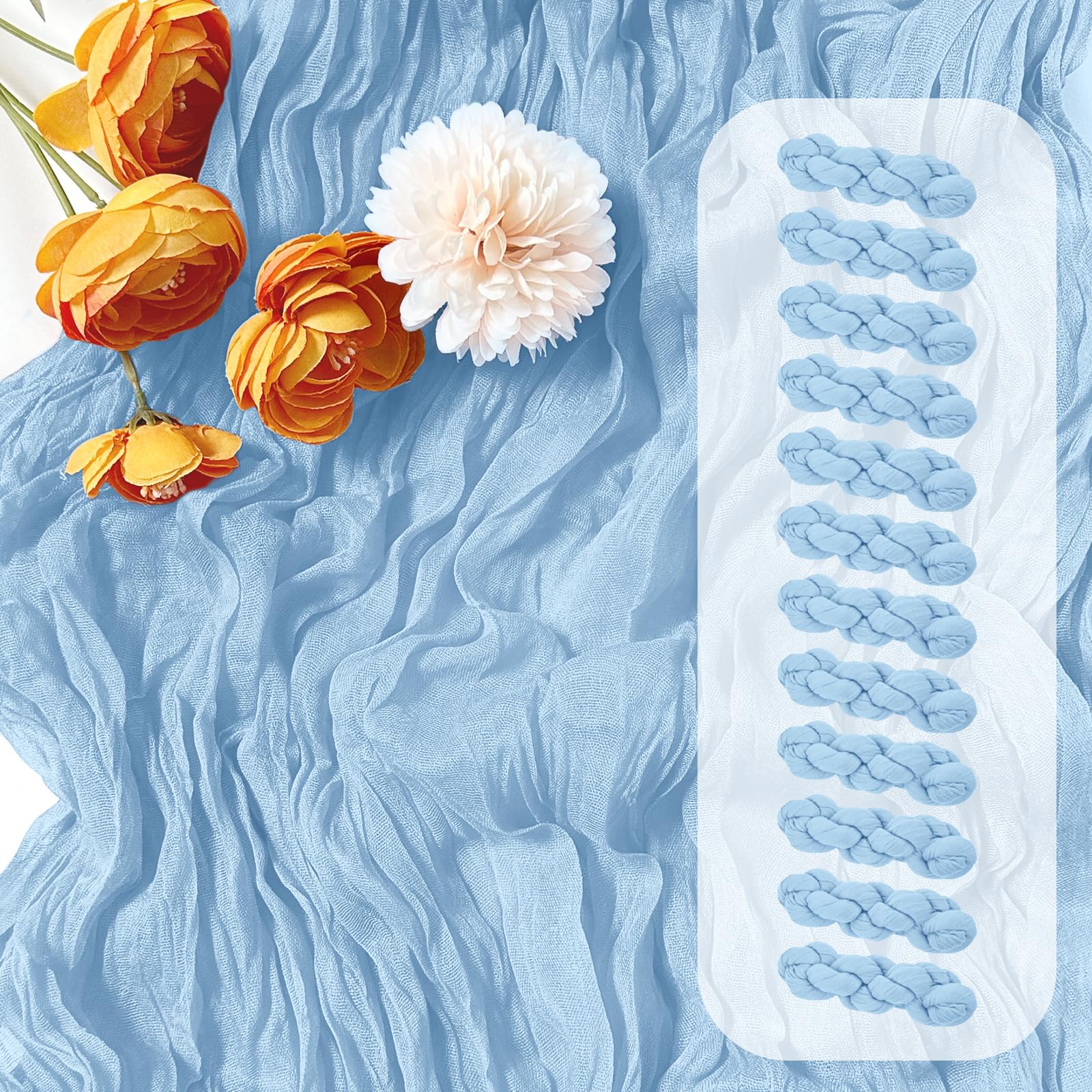 FANTEKE Cheesecloth Table Runner