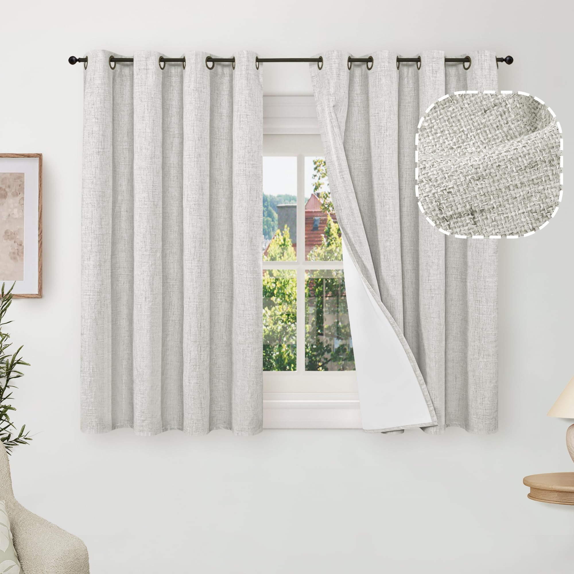 Lajode Textured Linen Blackout Curtains