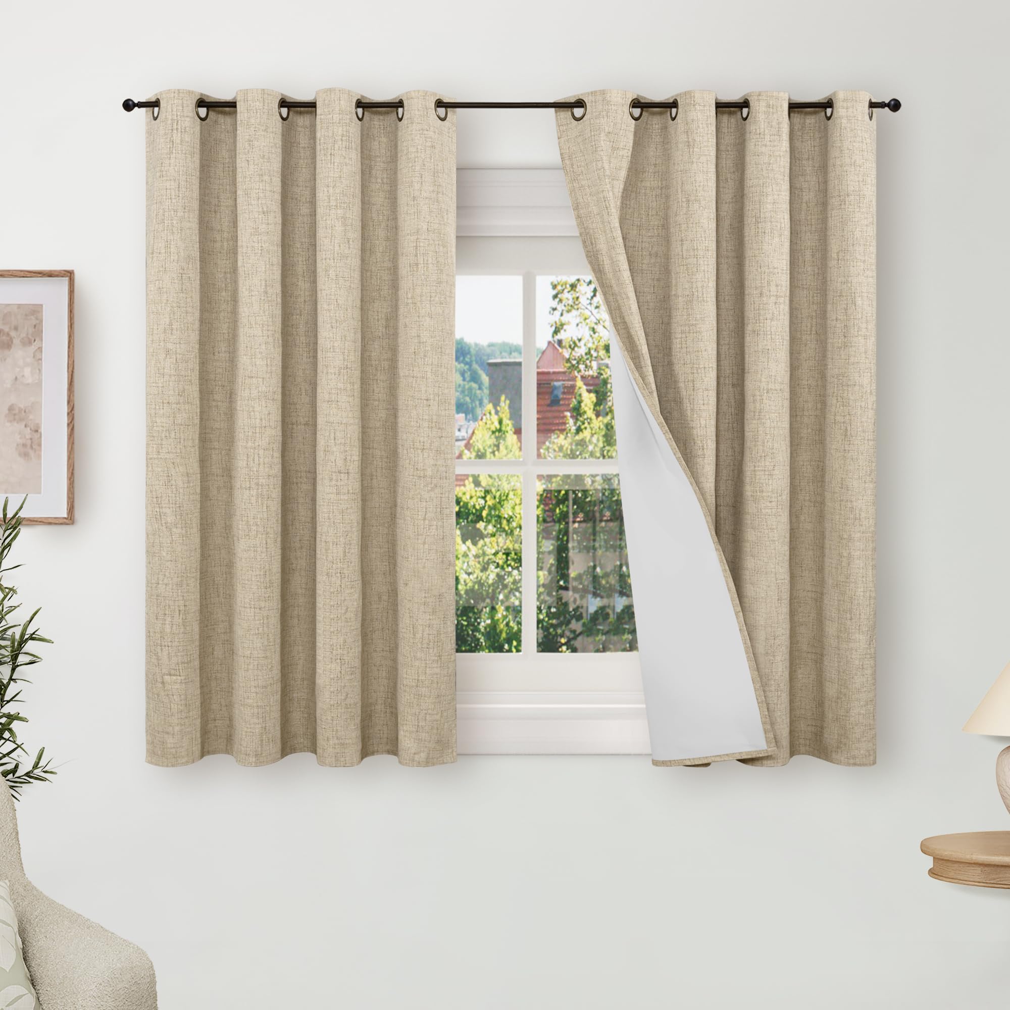 Lajode Textured Linen Blackout Curtains