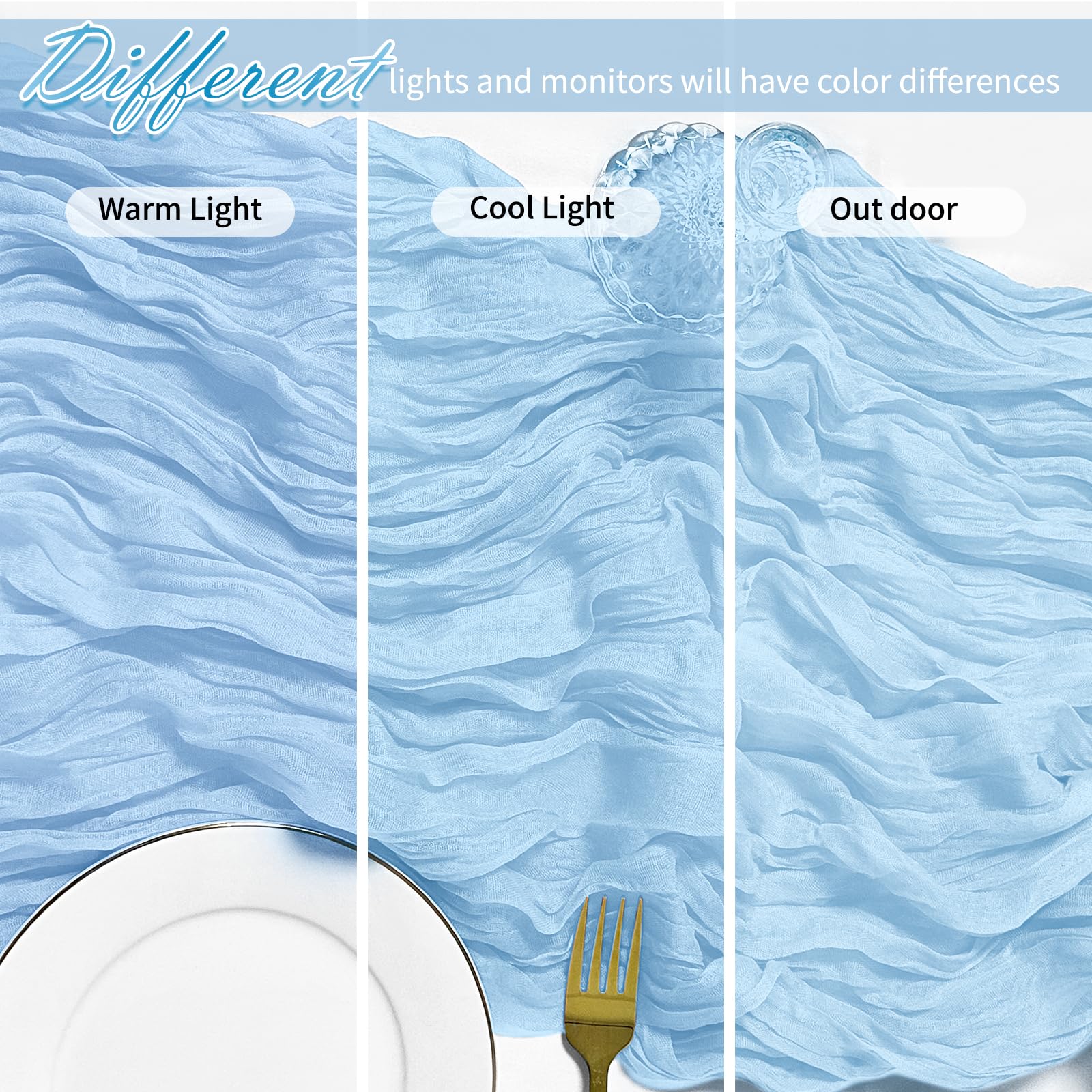 FANTEKE Cheesecloth Table Runner