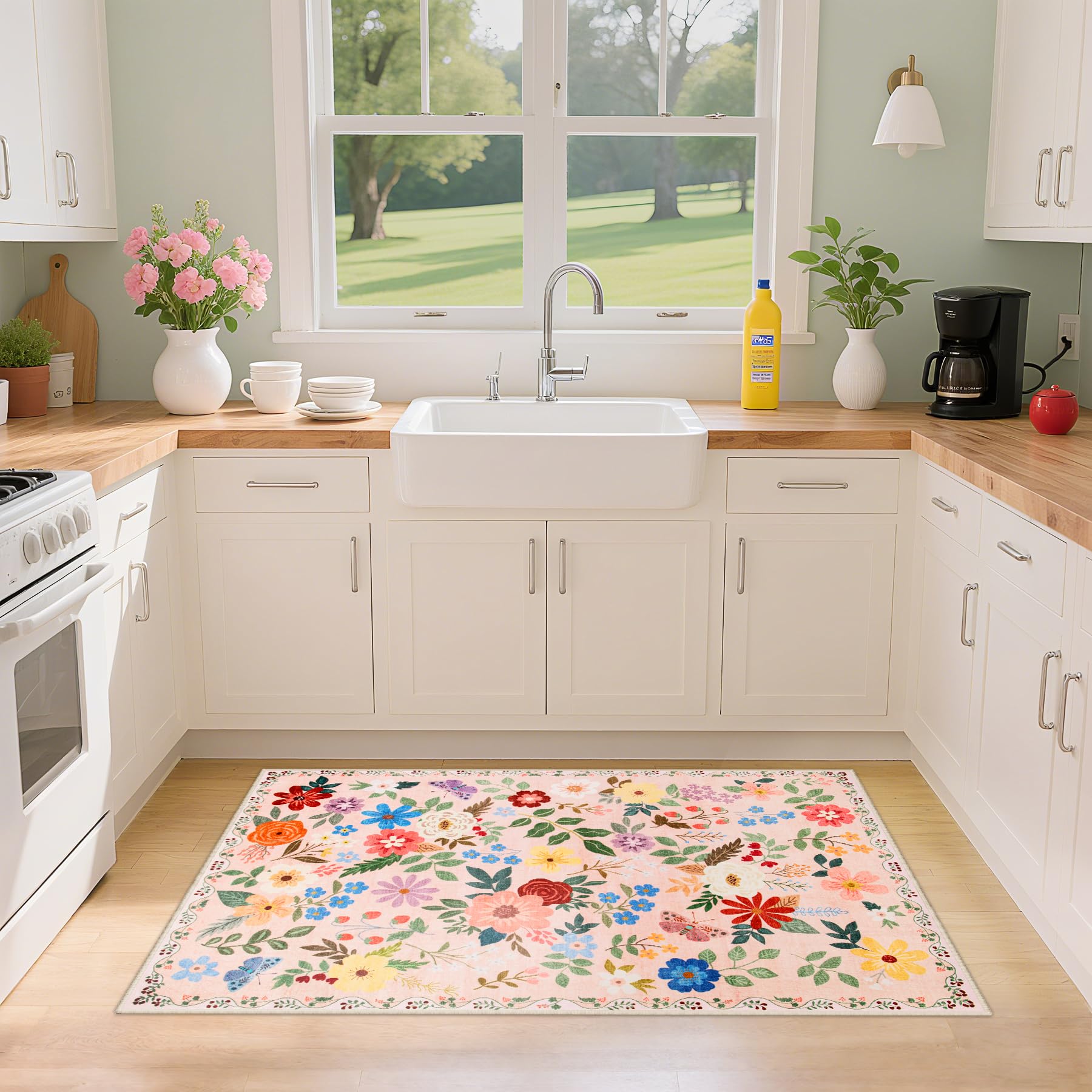 Vintage Boho Washable Area Rug