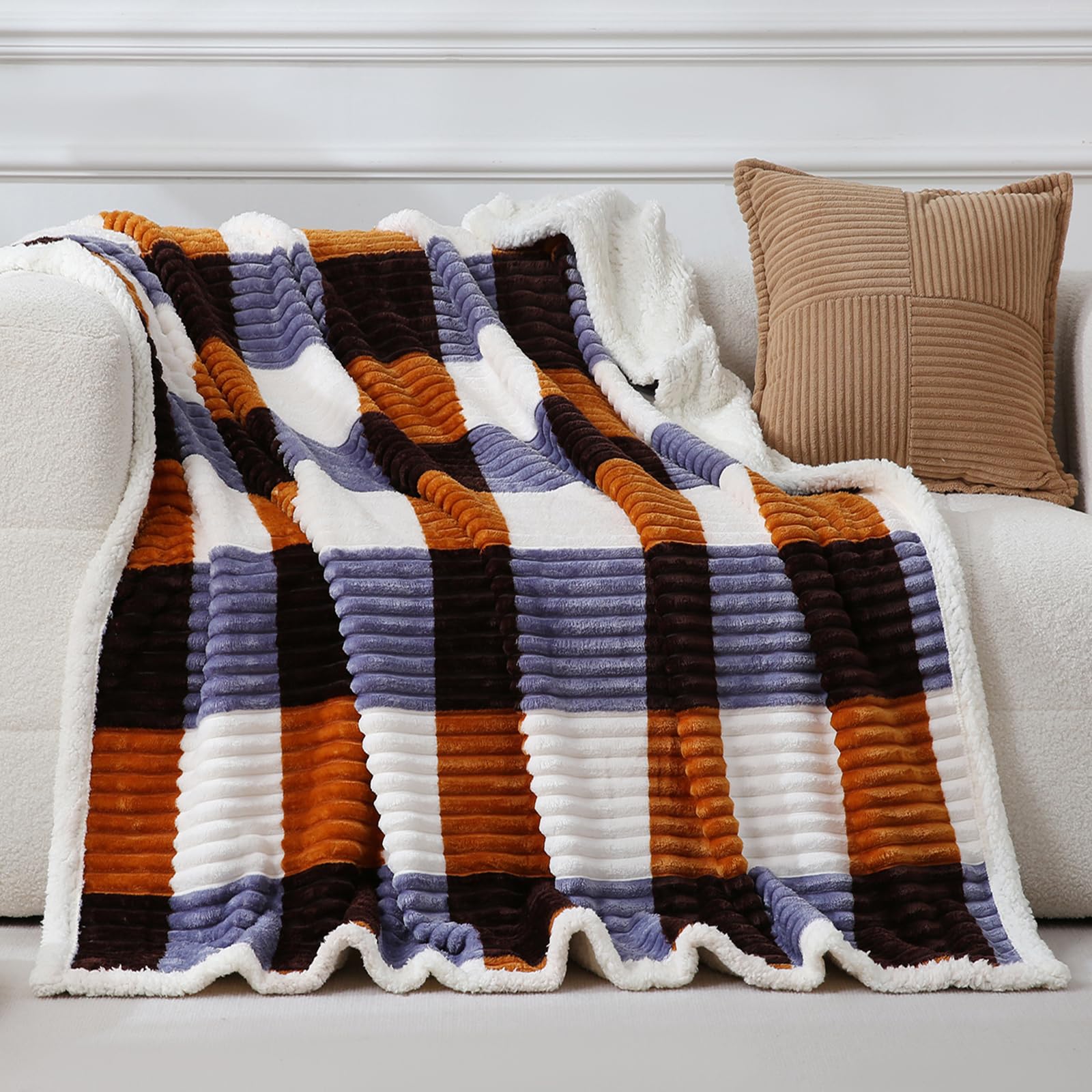 PU MEI Sherpa Fleece Throw Blanket