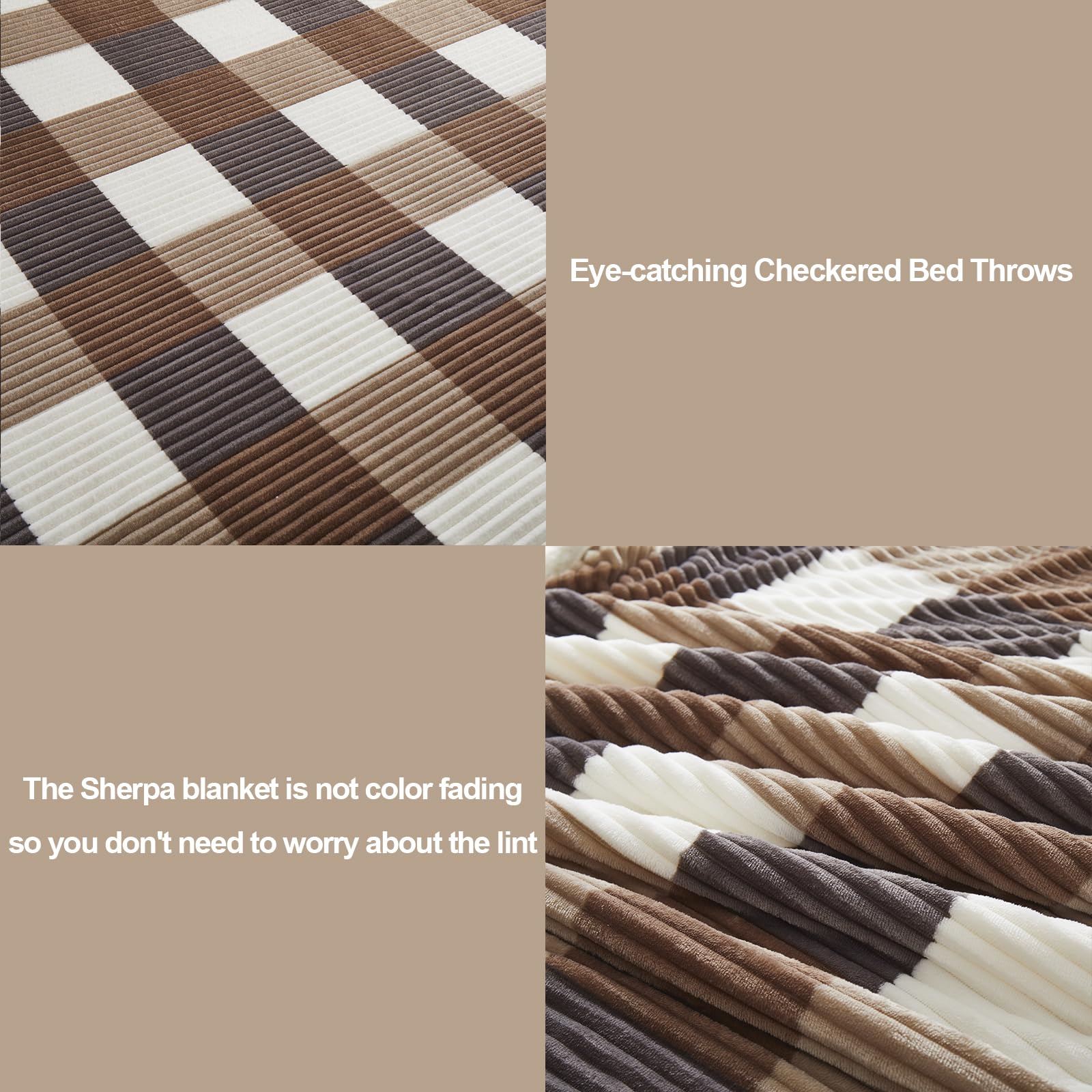 PU MEI Sherpa Fleece Throw Blanket