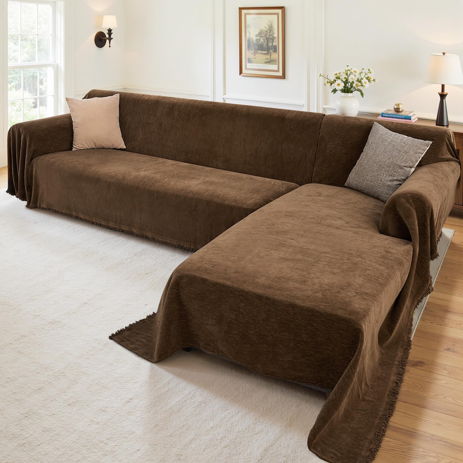Houmiggle Sectional Couch Cover Set