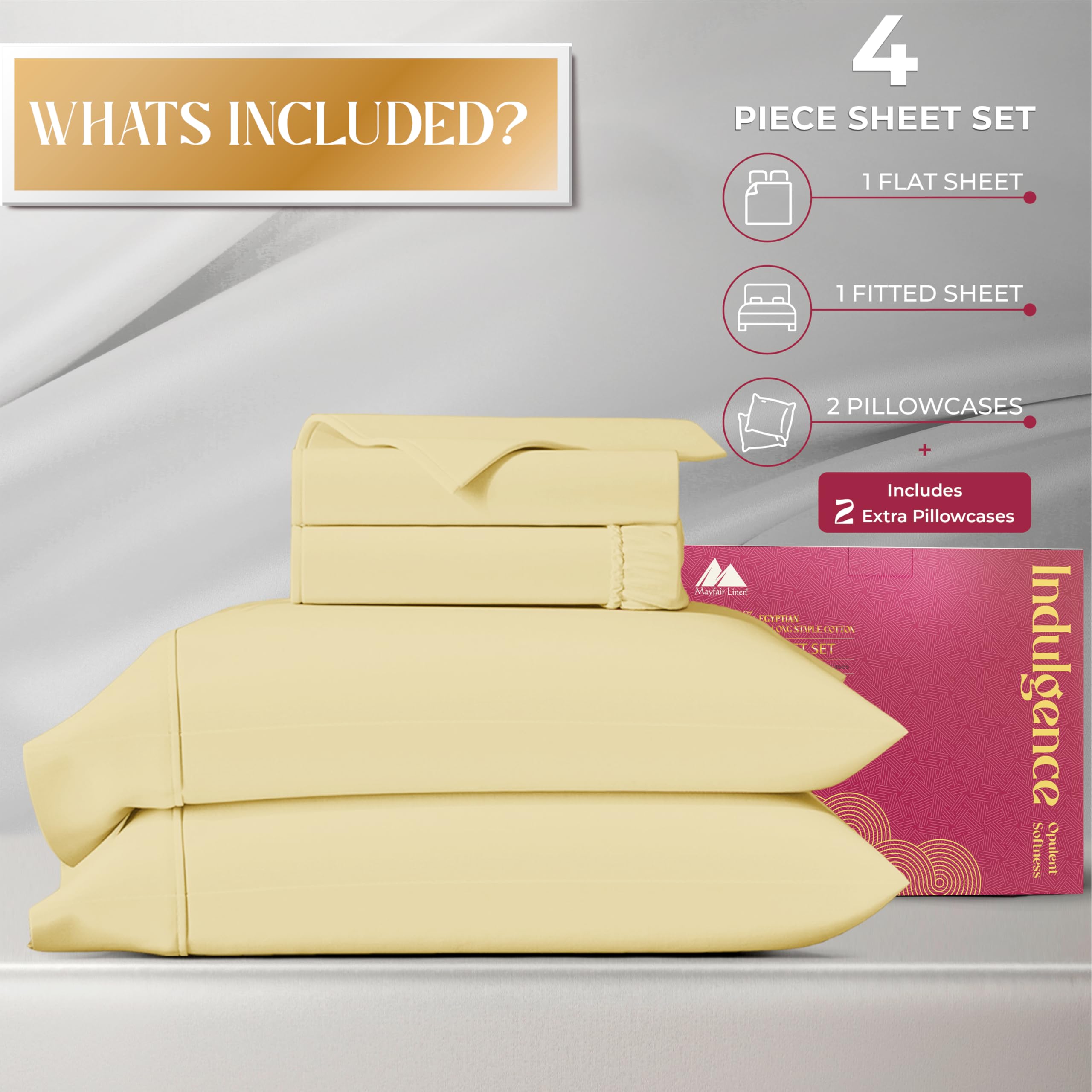 Mayfair Linen Egyptian Cotton Bed Sheets