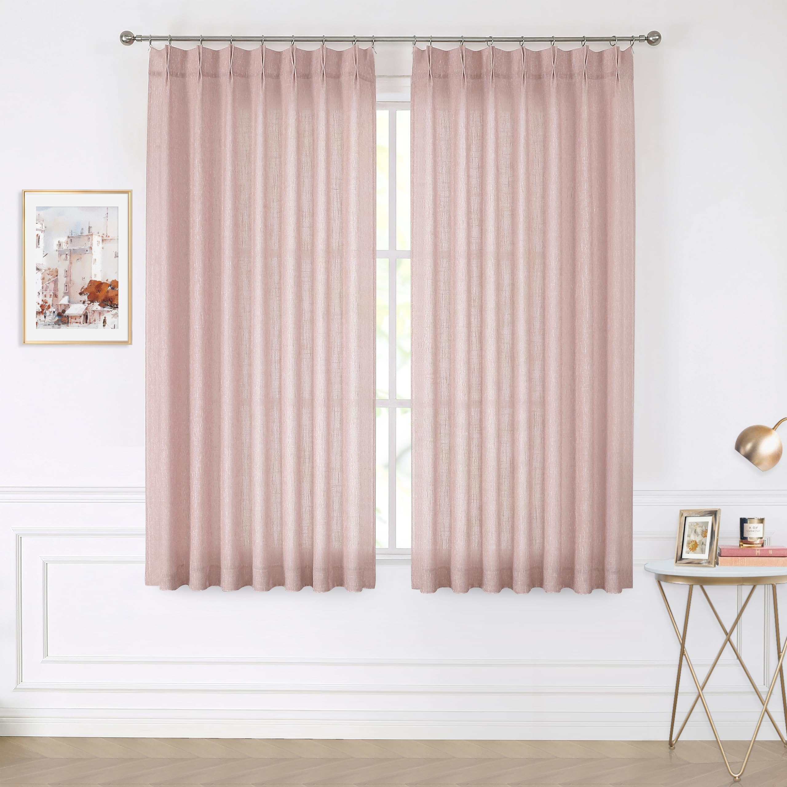 Vision Home Pinch Pleated Sheer Curtains