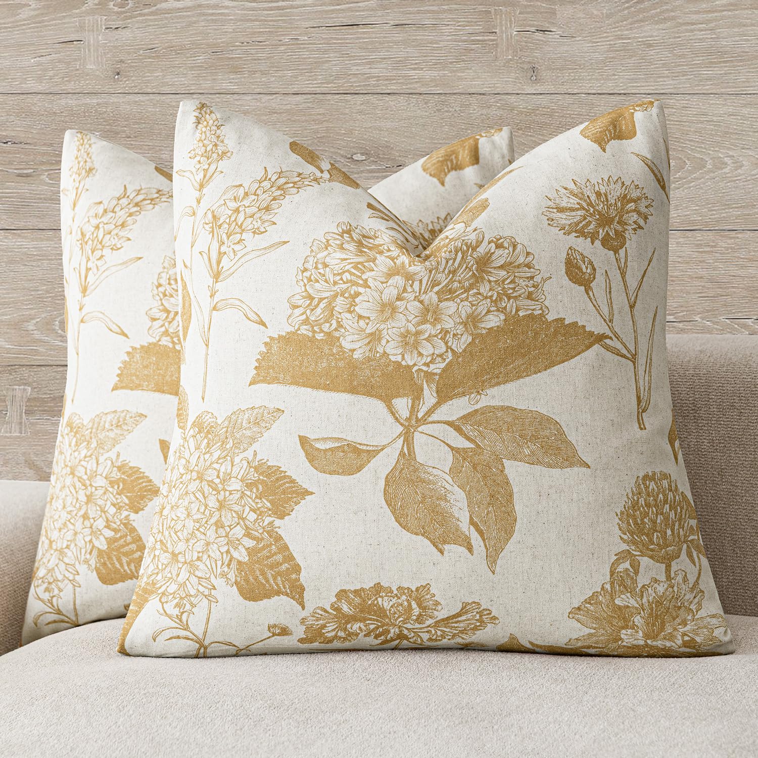 Foindtower Floral Throw Pillow Covers Set of 2