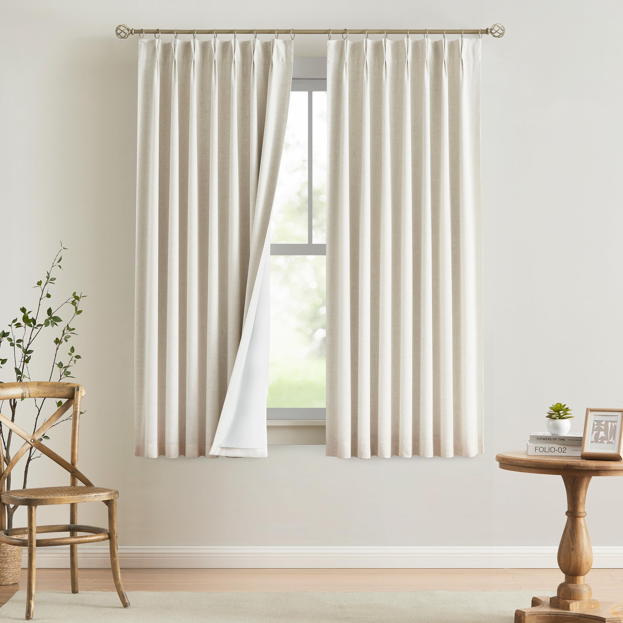 Vision Home Pinch Pleated Blackout Curtain 2 Panels