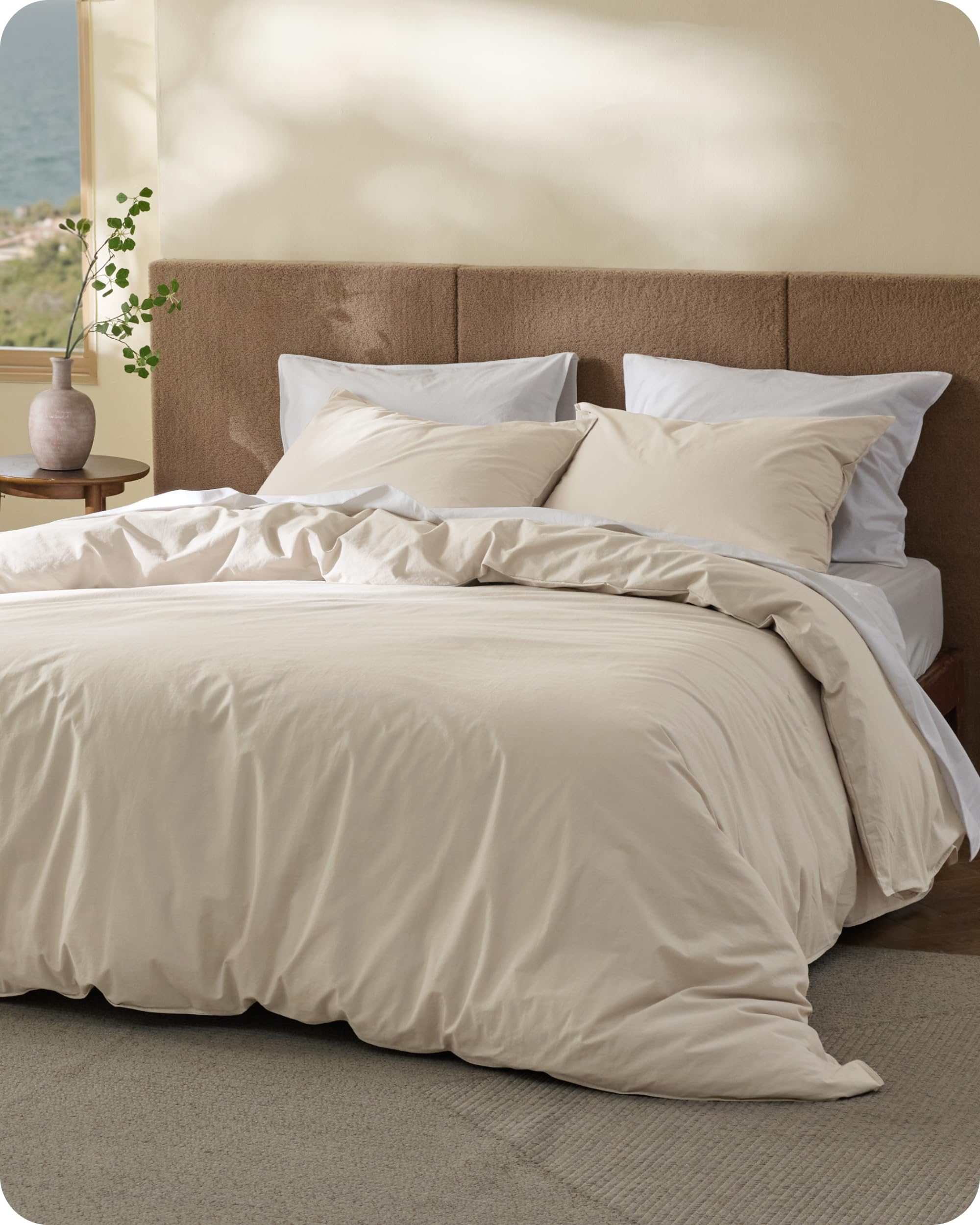 Bedsure Washed Cotton Duvet Cover