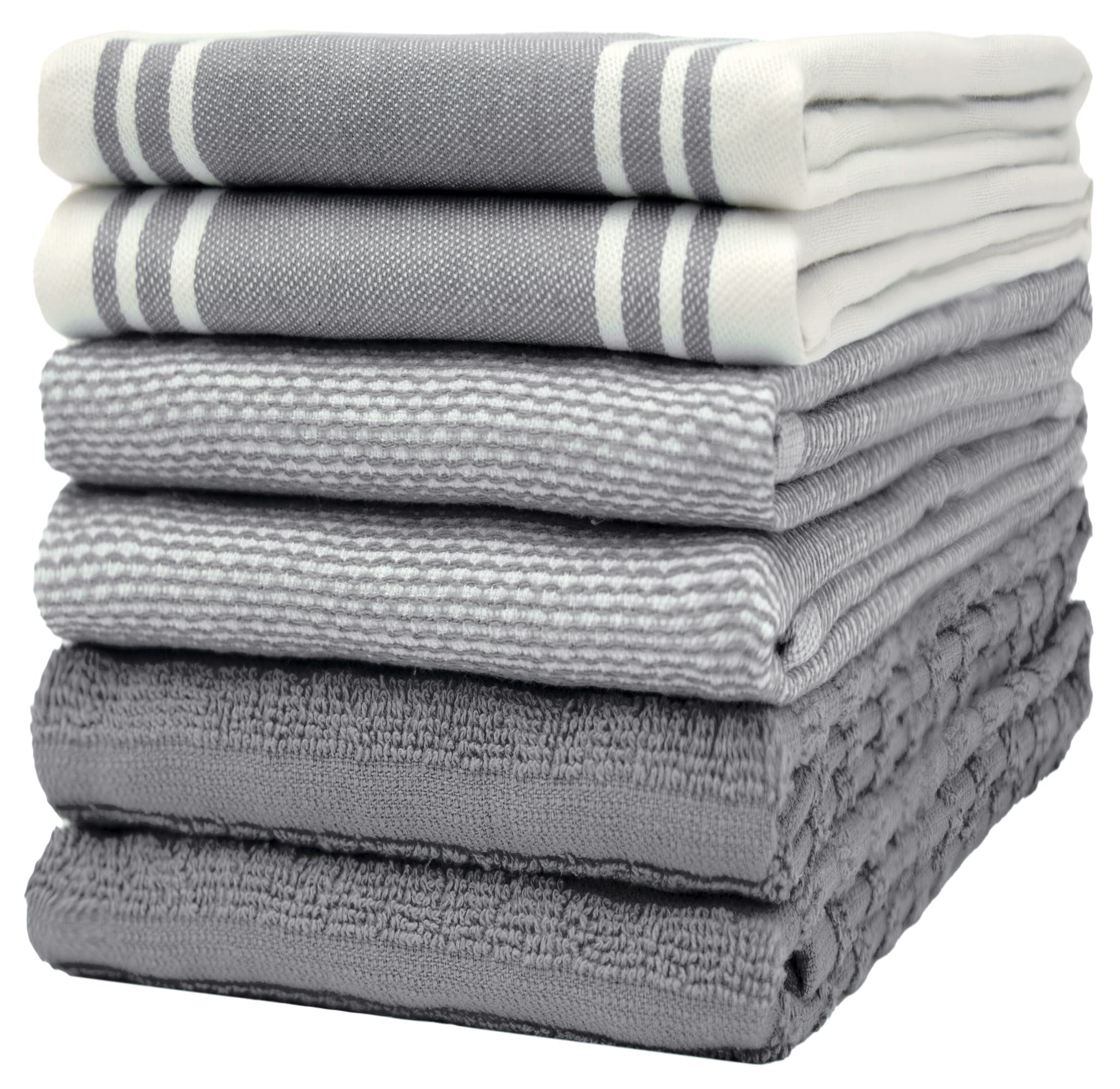 Premium Cotton Kitchen Towels Set of 6