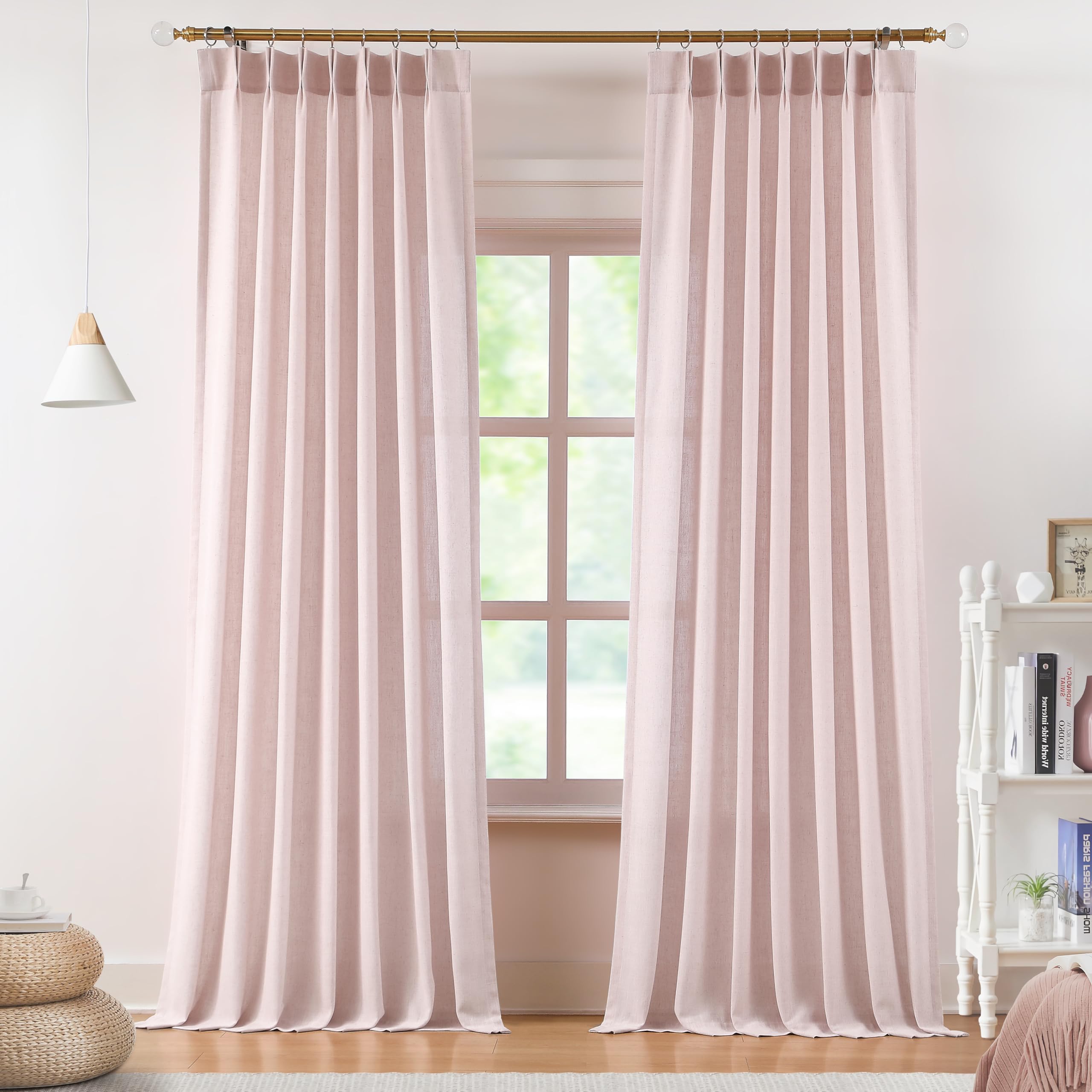 Vision Home Pinch Pleated Sheer Curtains