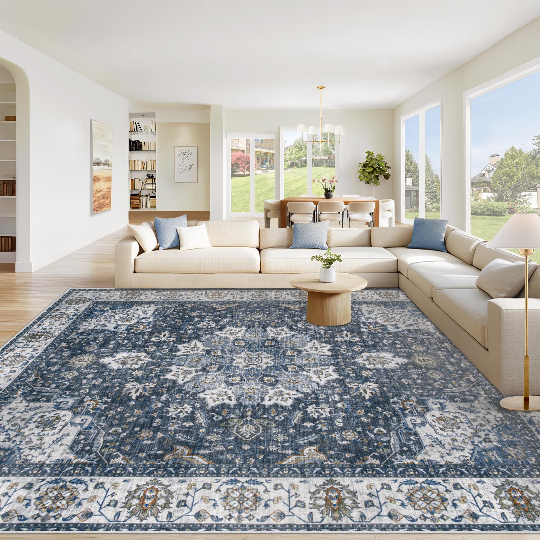 Vintage Boho Medallion Area Rug