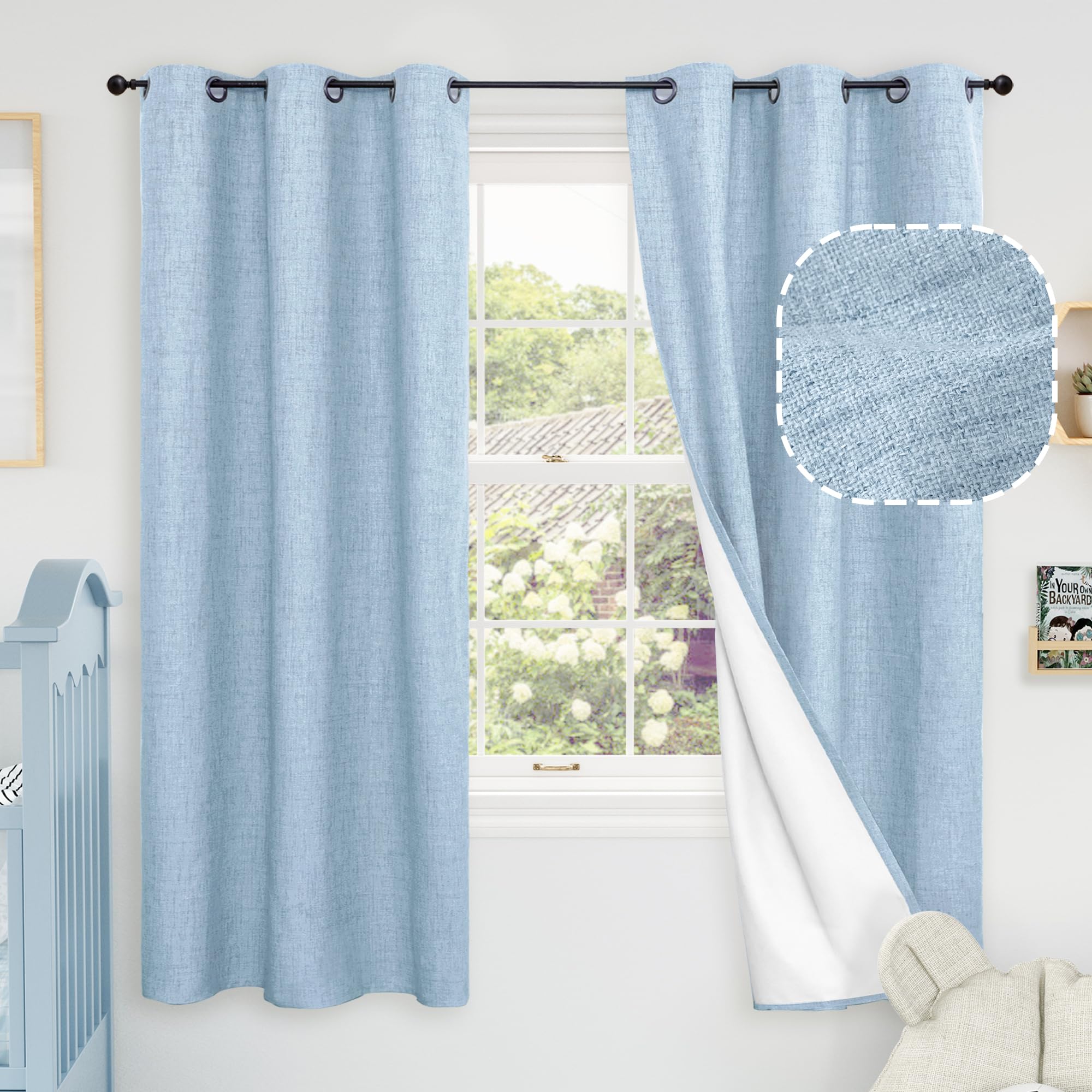 Lajode Textured Linen Blackout Curtains