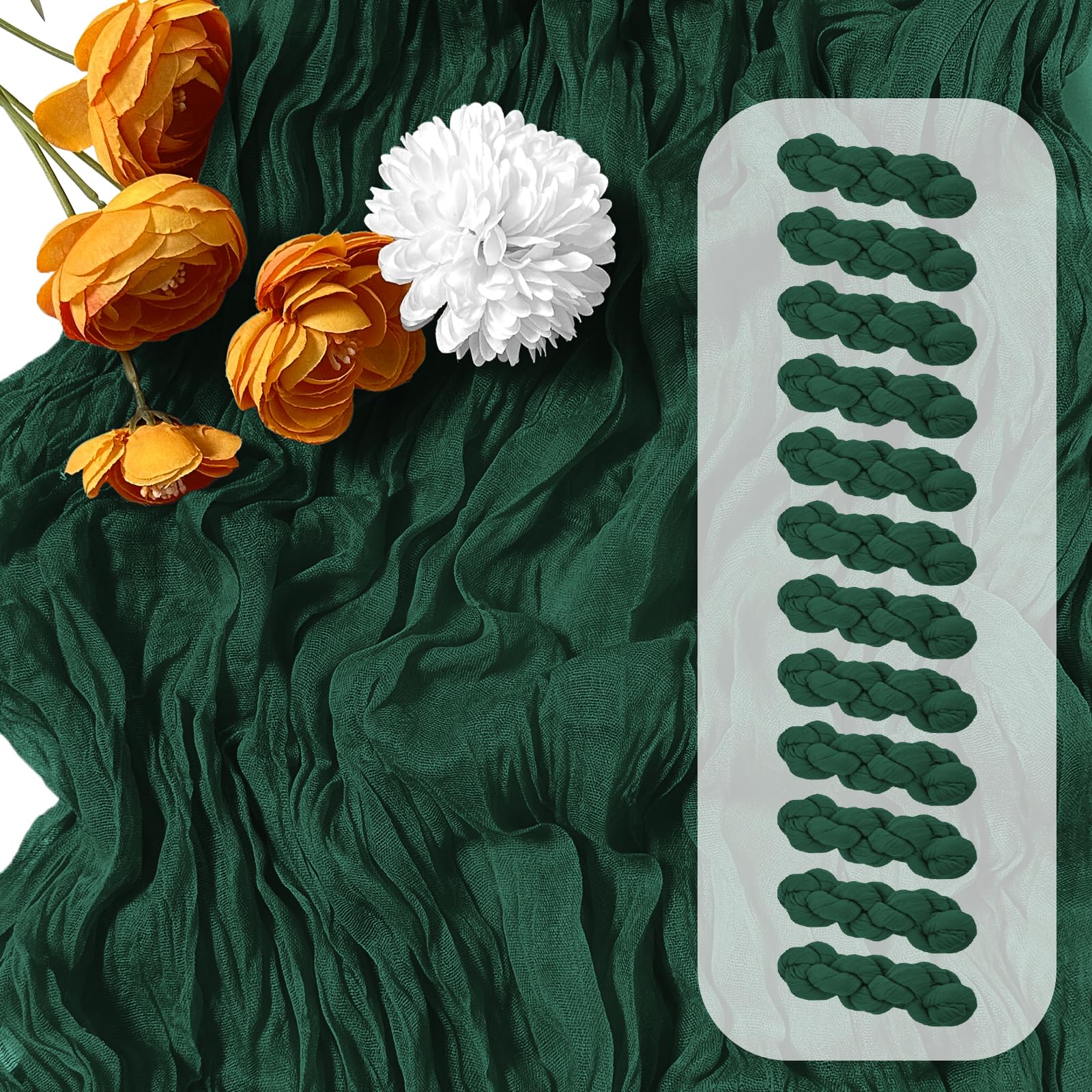 FANTEKE Cheesecloth Table Runner