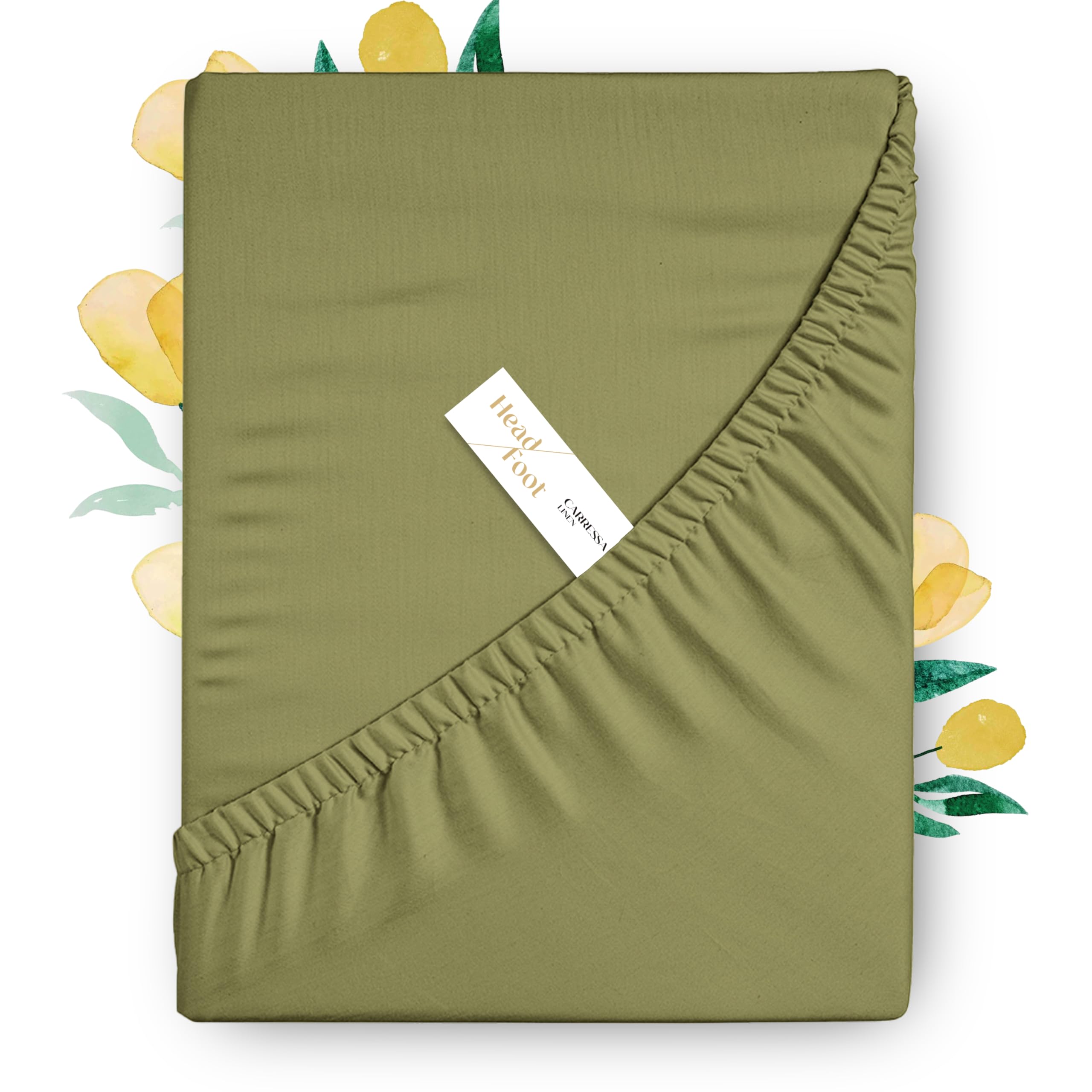 Carressa Linen Egyptian Cotton Fitted Sheet