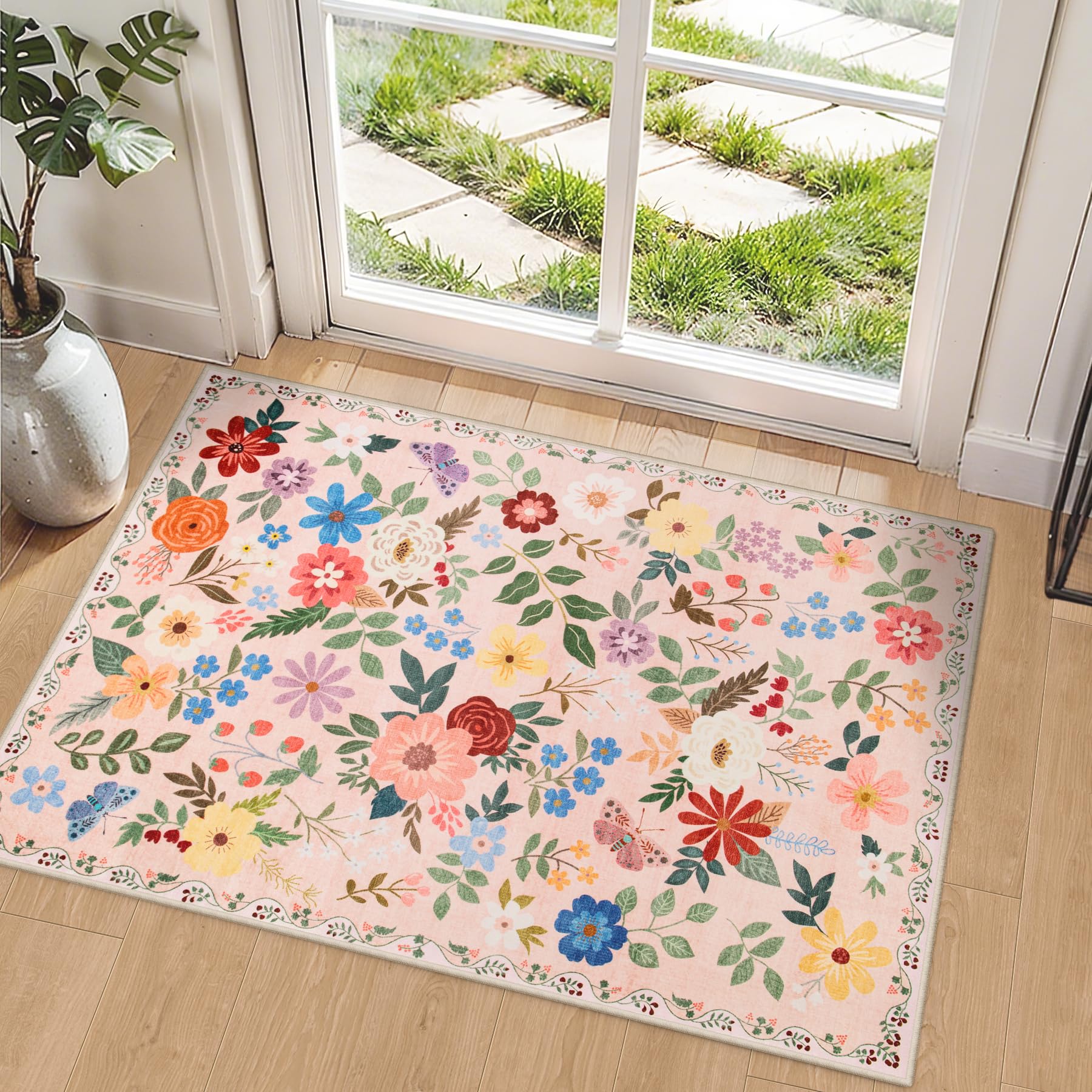 Vintage Boho Washable Area Rug