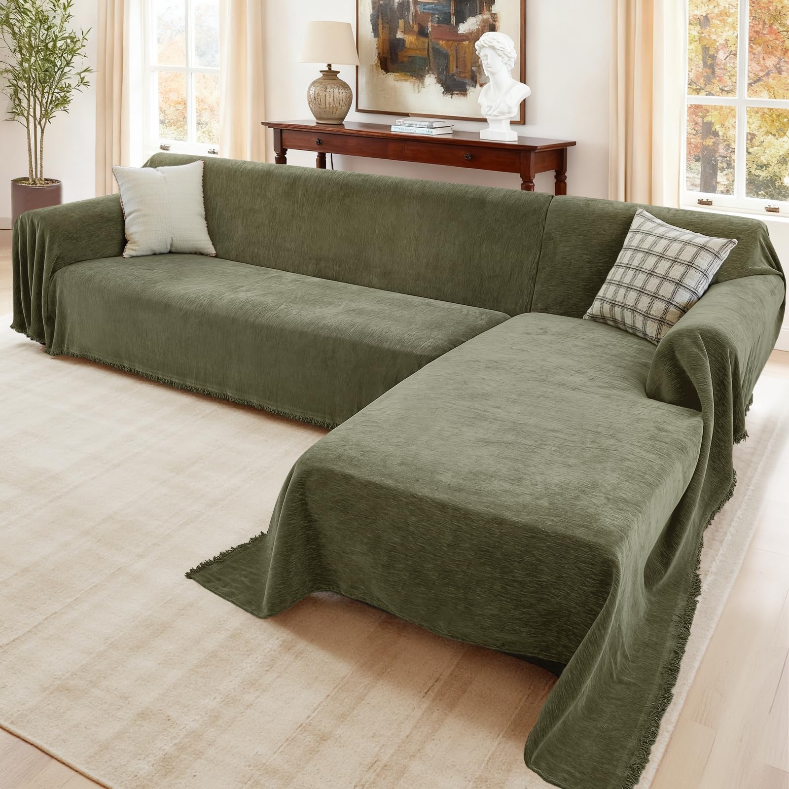 Houmiggle Sectional Couch Cover Set