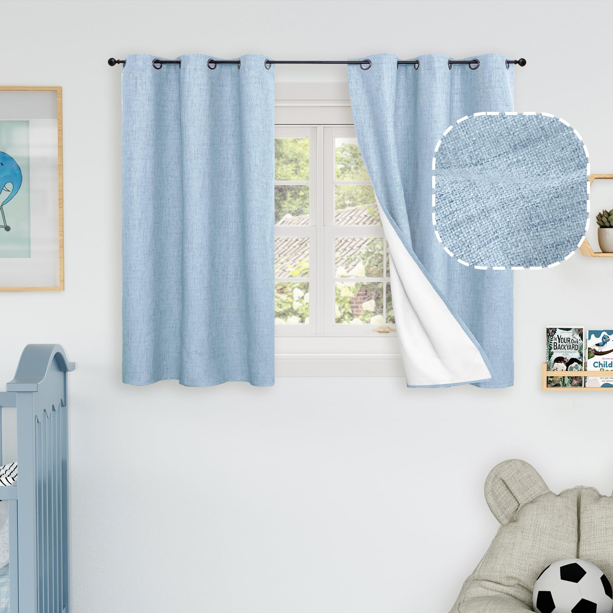 Lajode Textured Linen Blackout Curtains