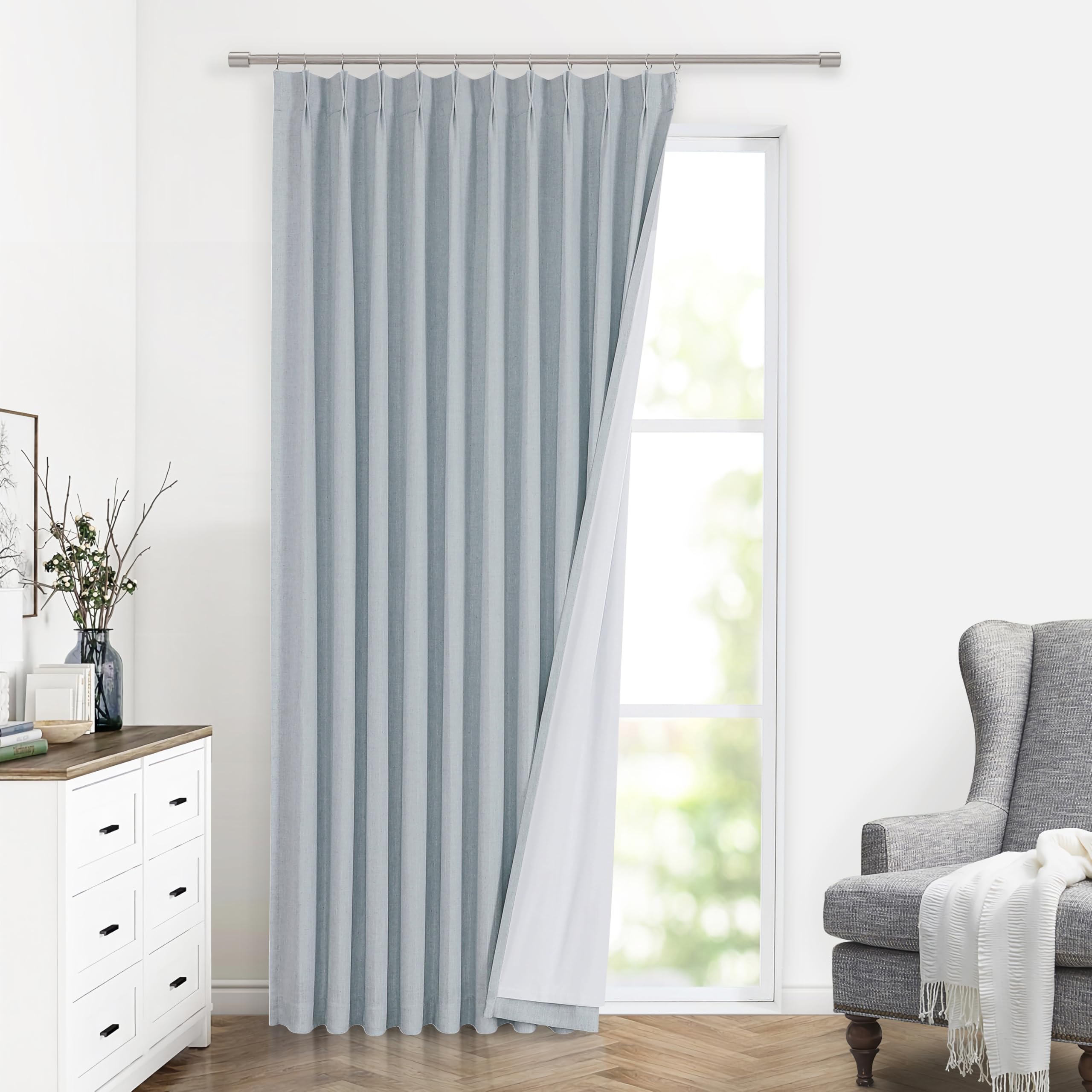 Vision Home Pinch Pleated Blackout Curtain 2 Panels