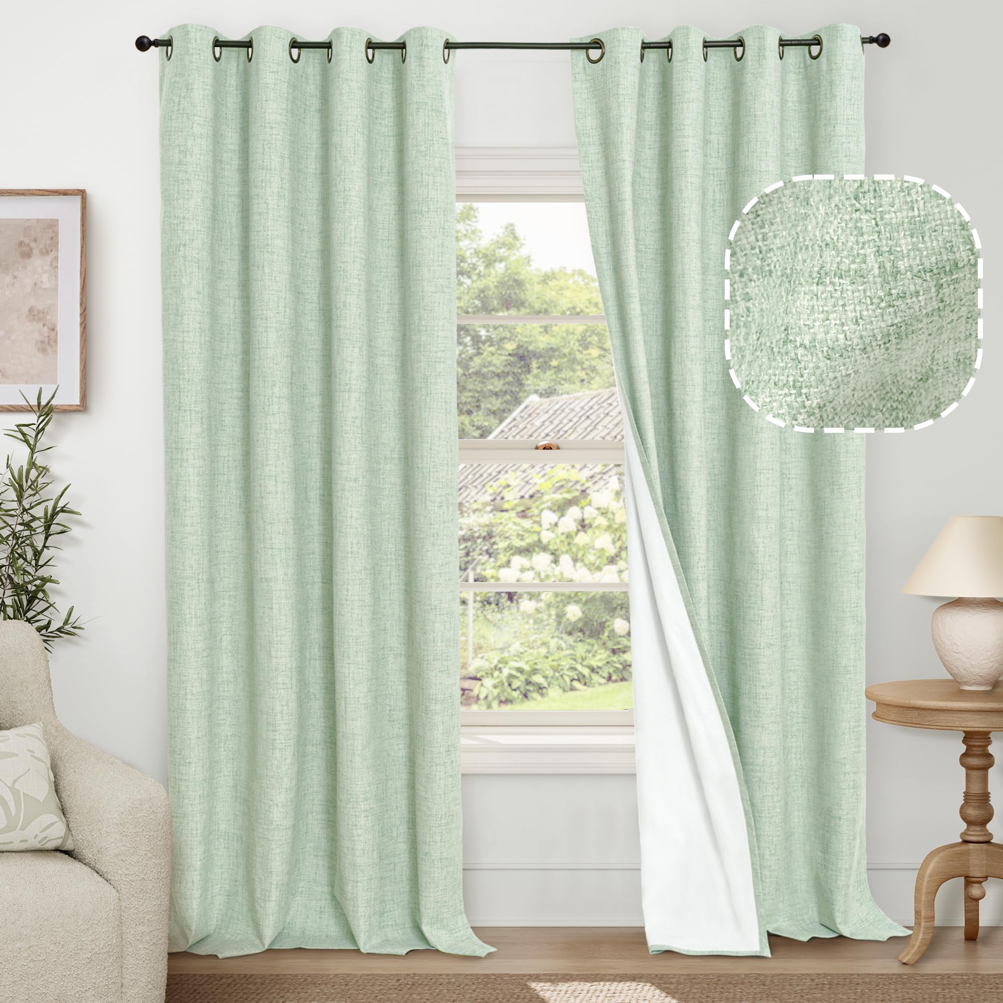 Lajode Textured Linen Blackout Curtains