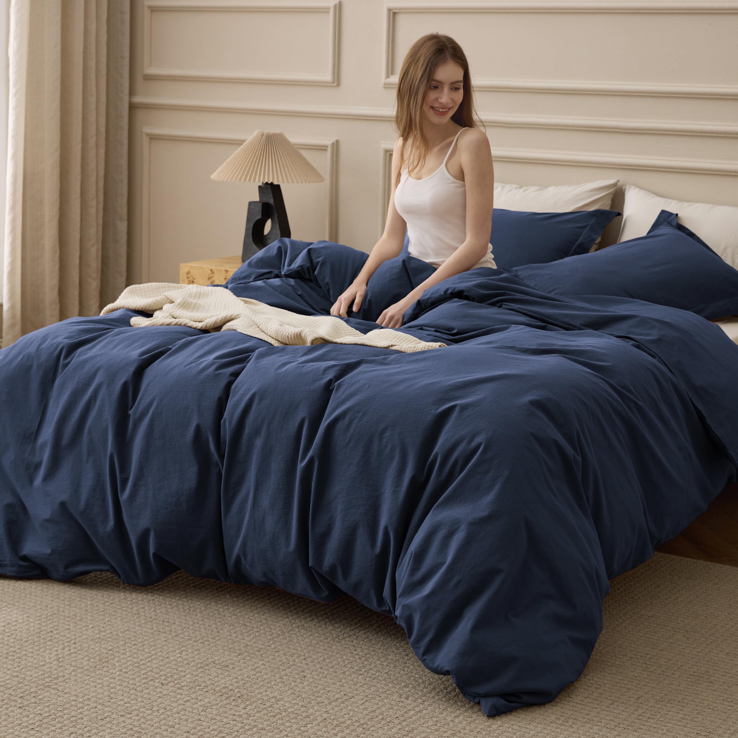 Bedsure Washed Cotton Duvet Cover