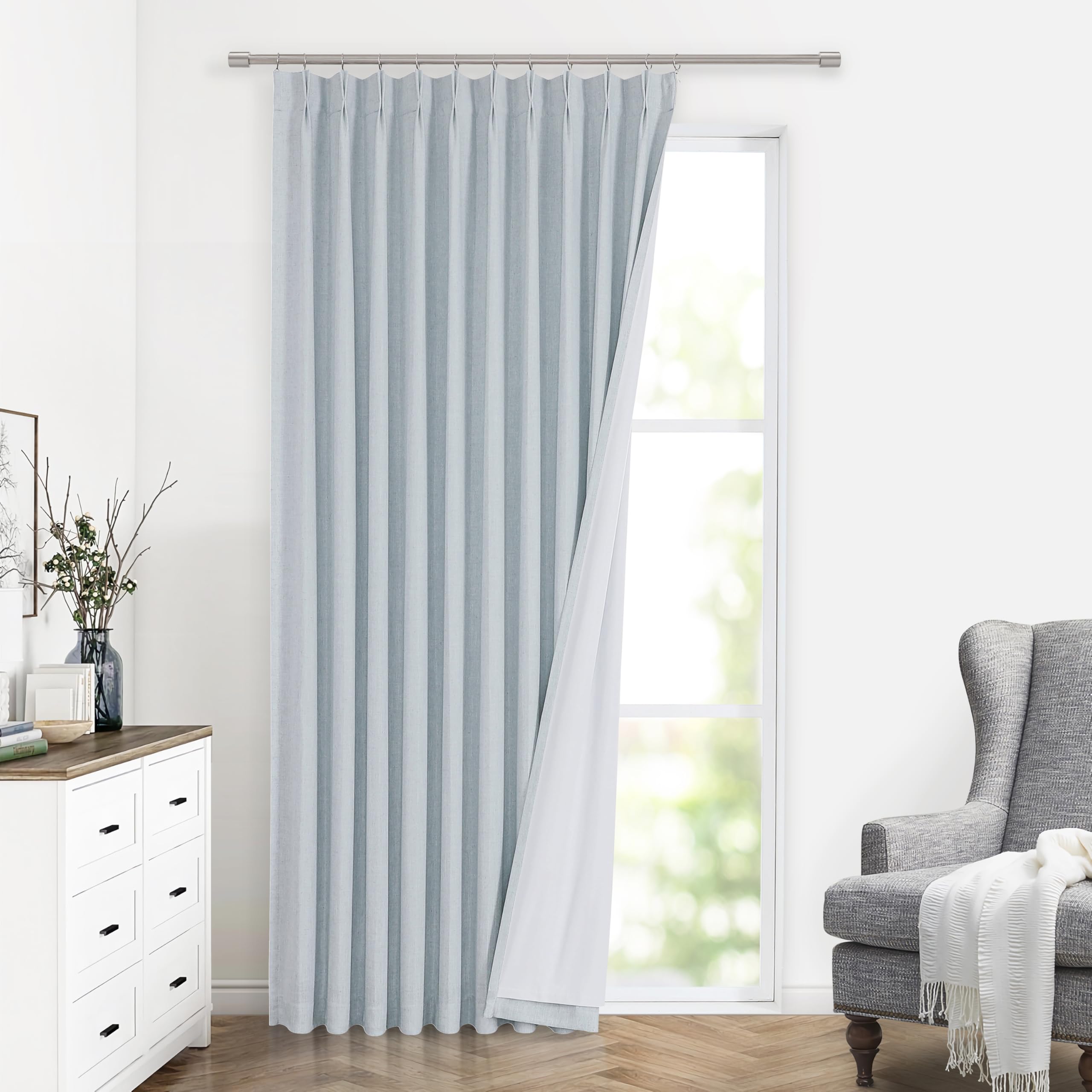 Vision Home Pinch Pleated Blackout Curtain 2 Panels