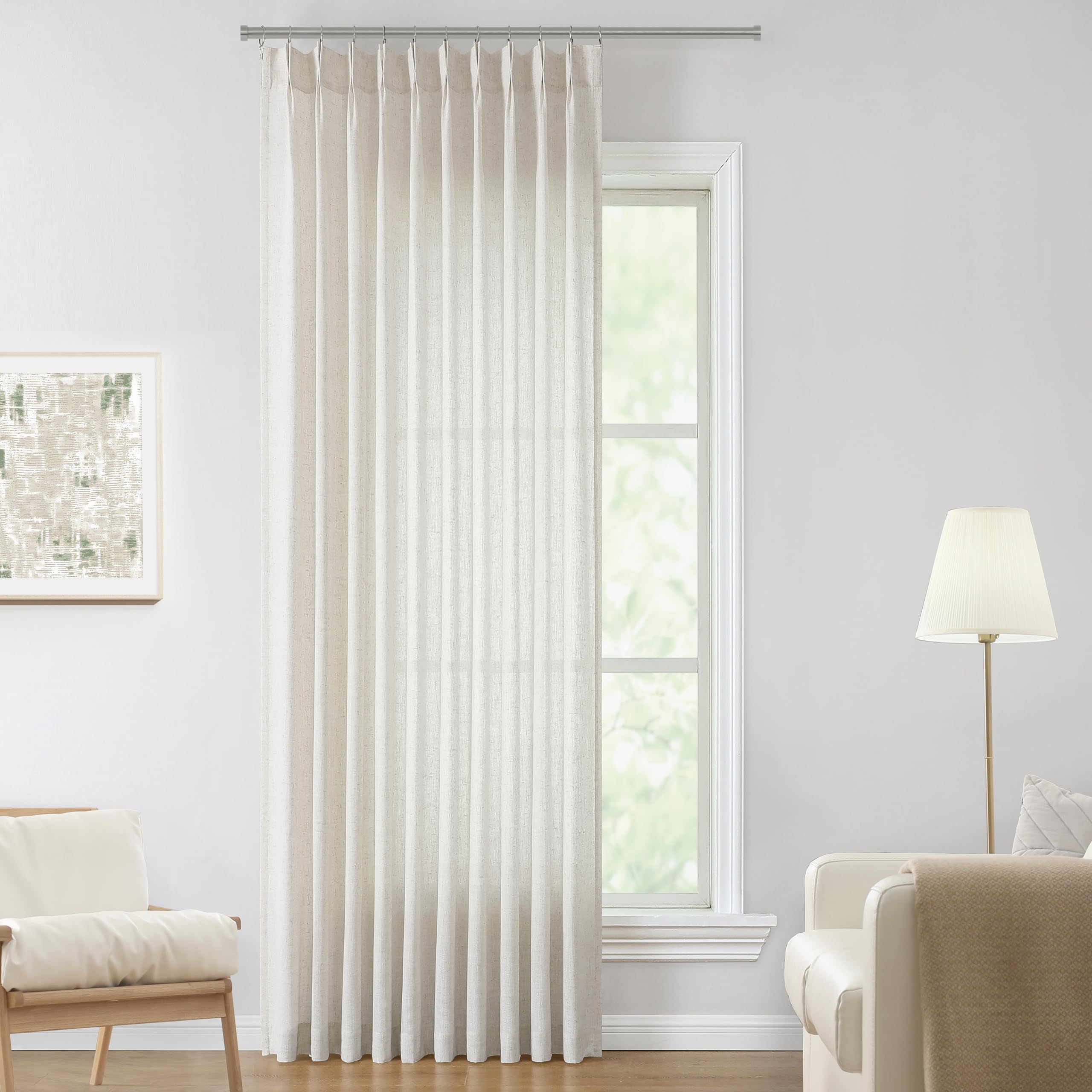 Vision Home Pinch Pleated Sheer Curtains