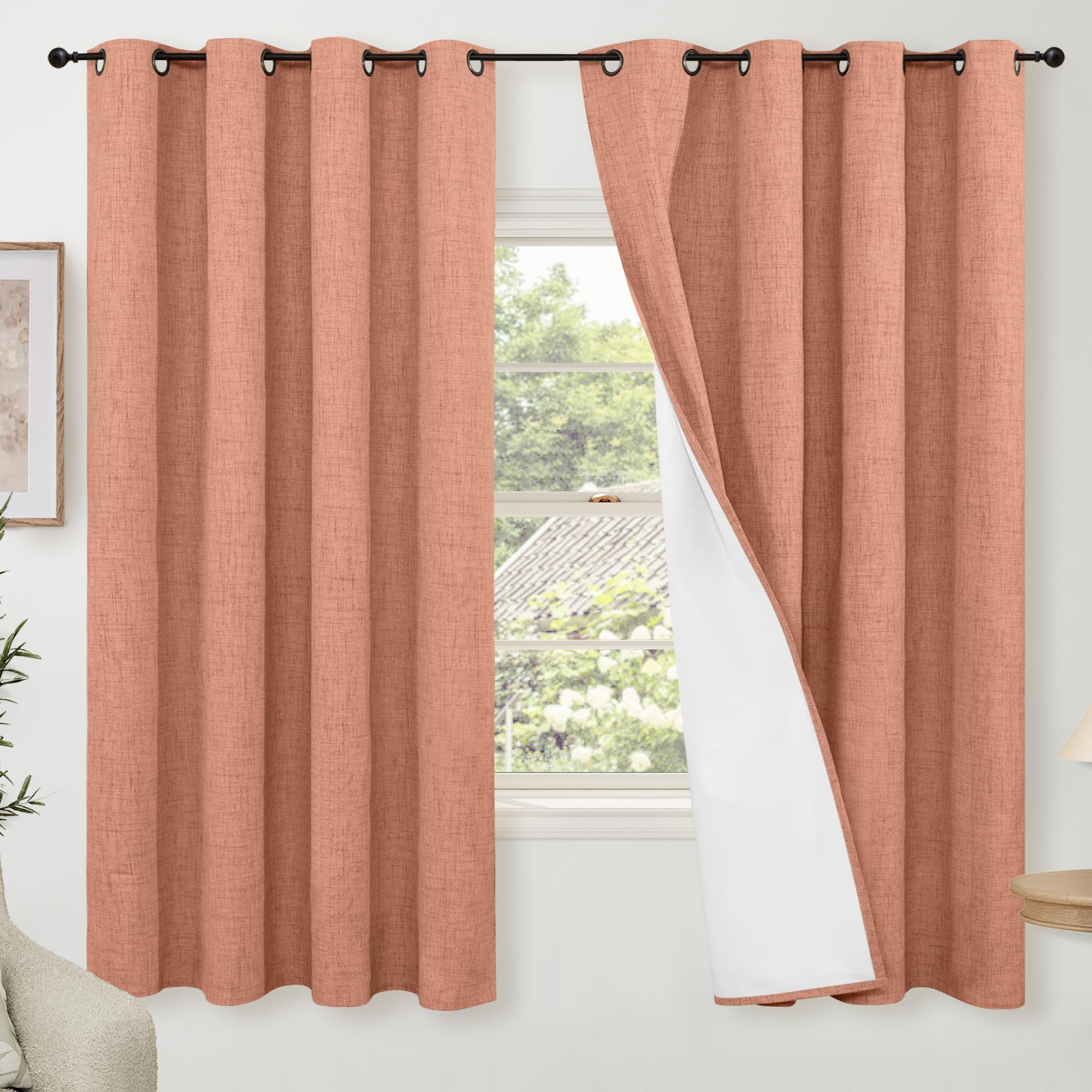 Lajode Textured Linen Blackout Curtains