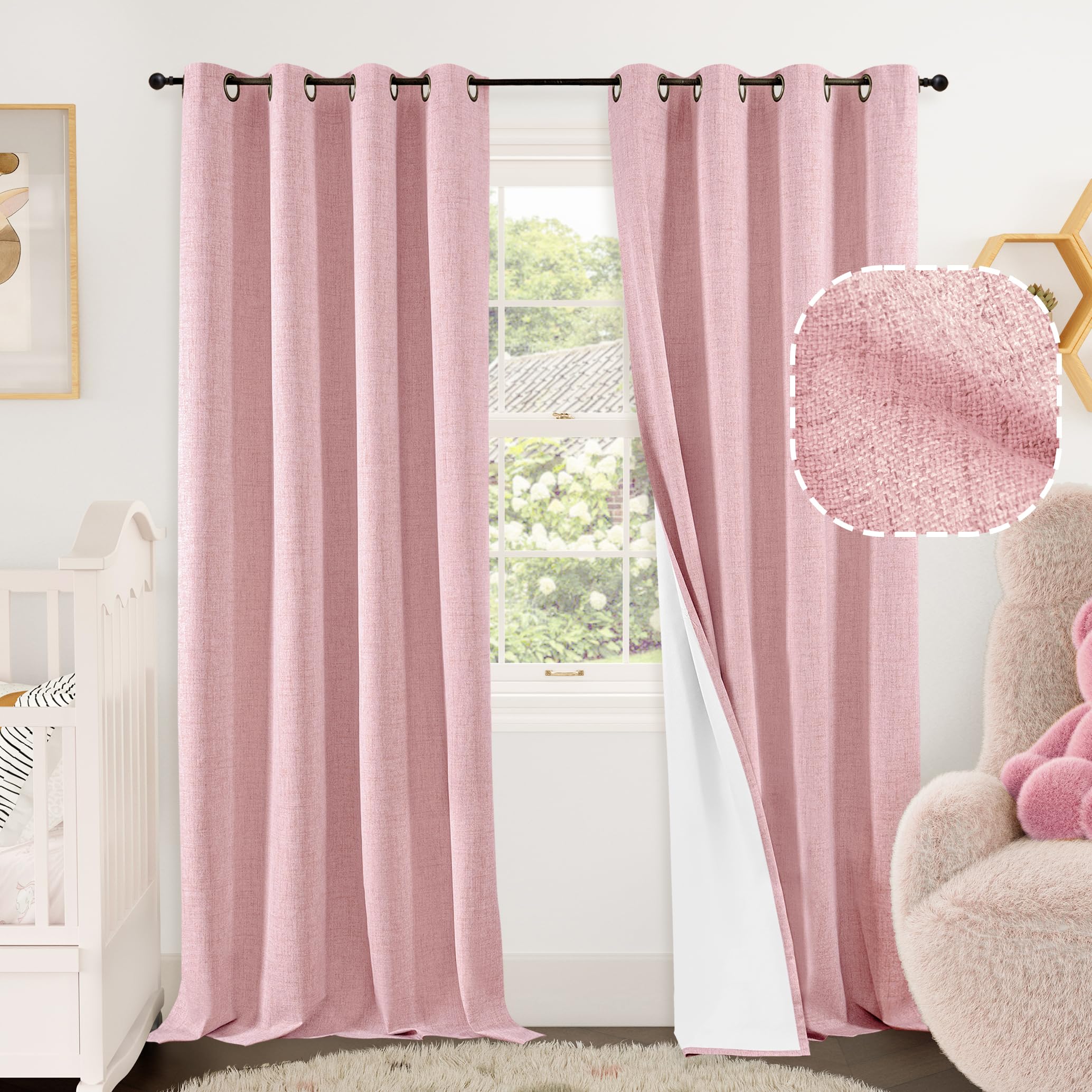 Lajode Textured Linen Blackout Curtains