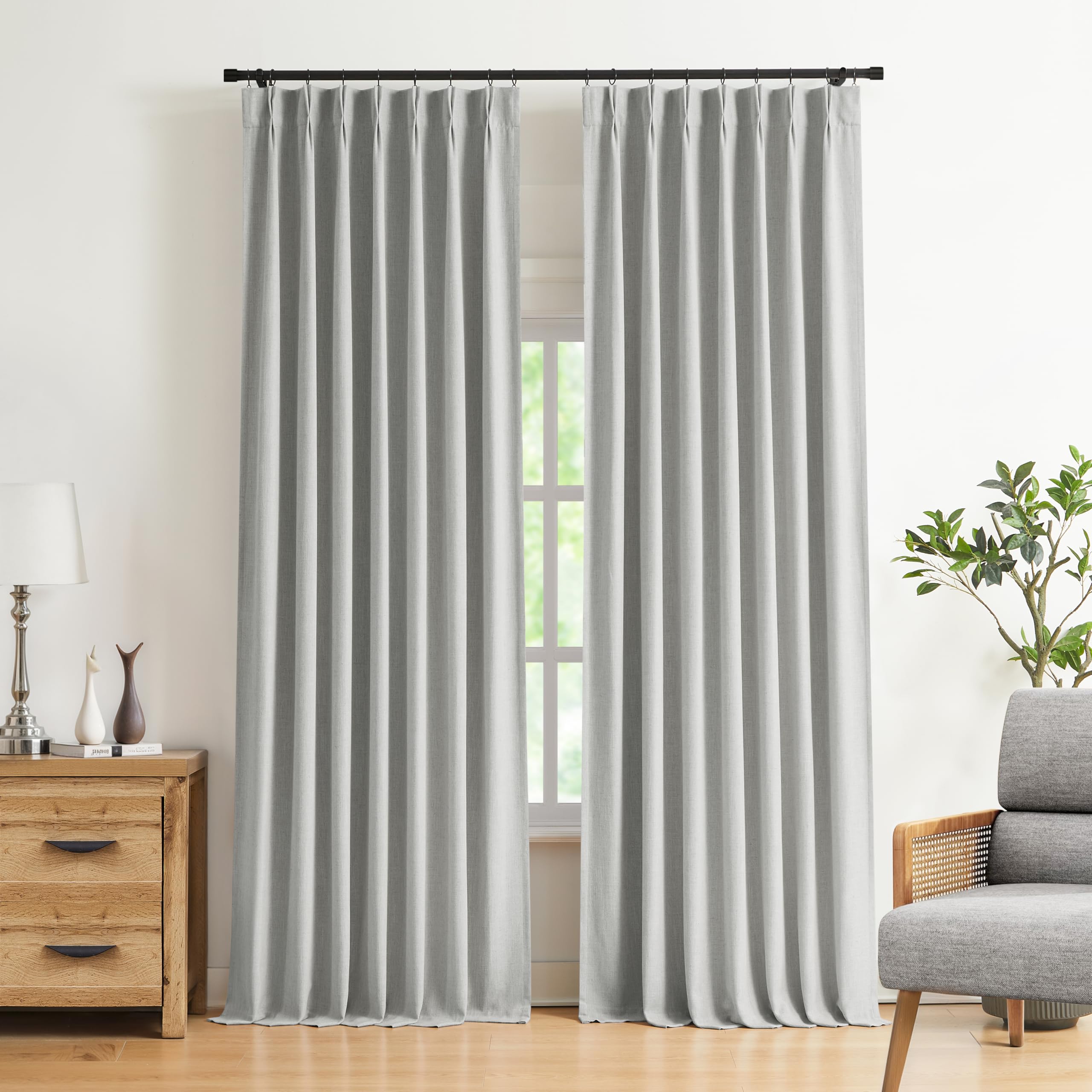 Vision Home Pinch Pleated Blackout Curtain 2 Panels