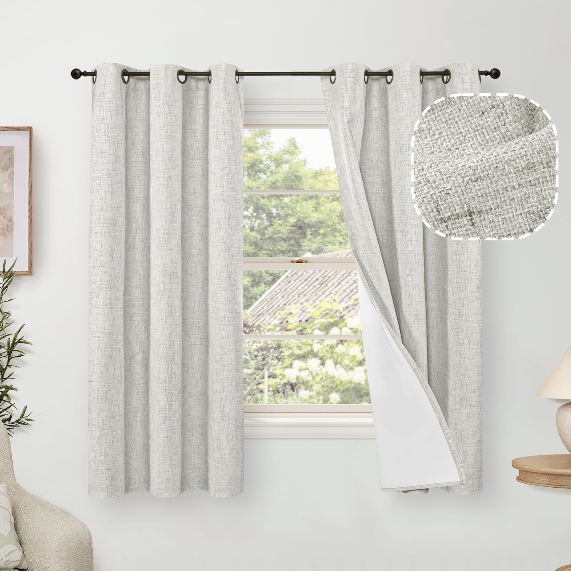 Lajode Textured Linen Blackout Curtains