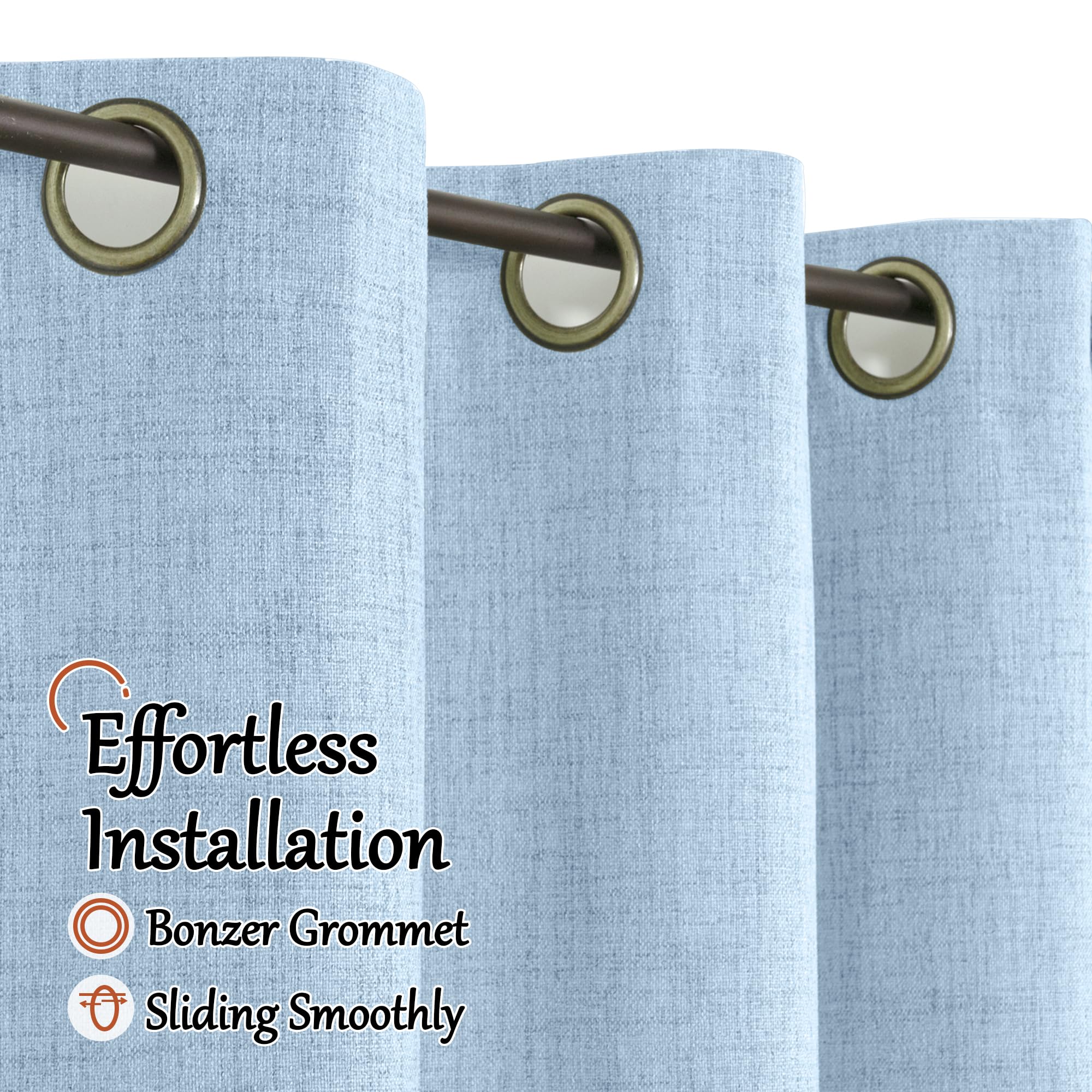 Lajode Textured Linen Blackout Curtains