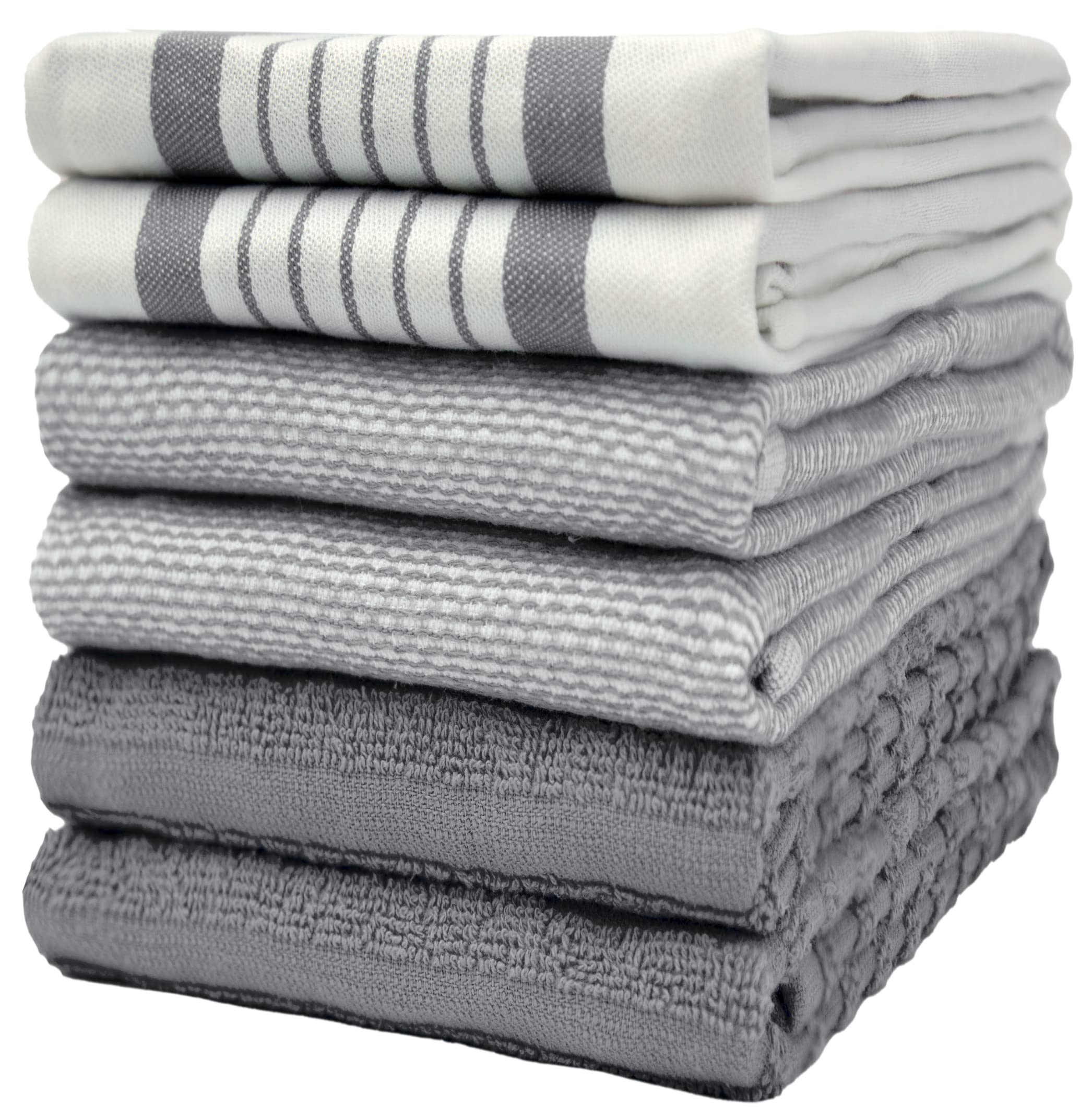 Premium Cotton Kitchen Towels Set of 6
