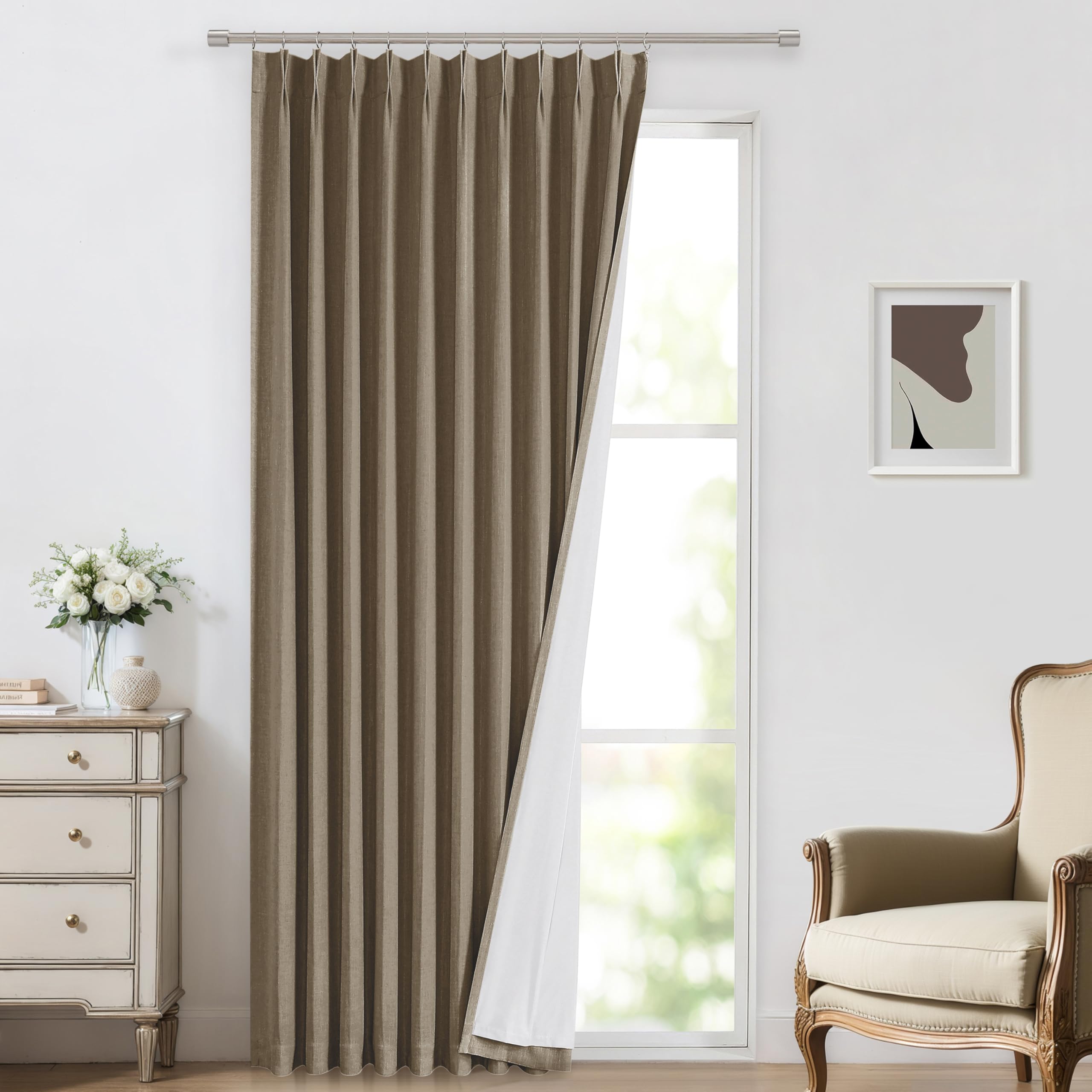 Vision Home Pinch Pleated Blackout Curtain 2 Panels