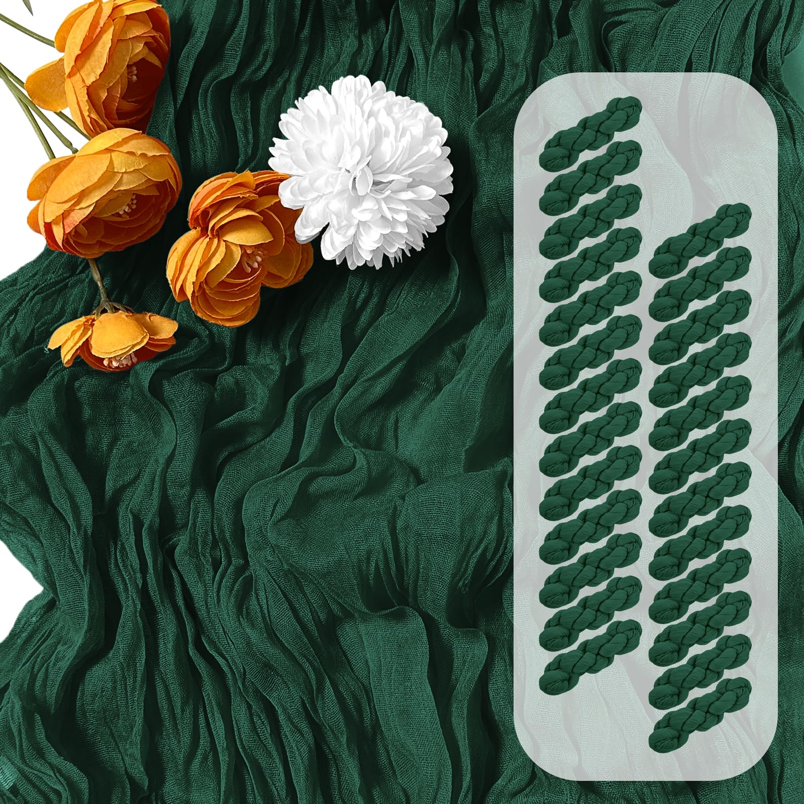 FANTEKE Cheesecloth Table Runner