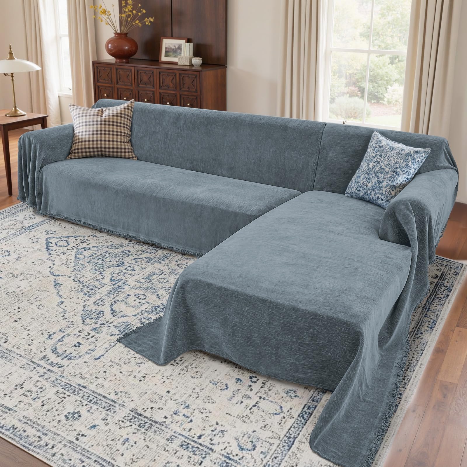 Houmiggle Sectional Couch Cover Set