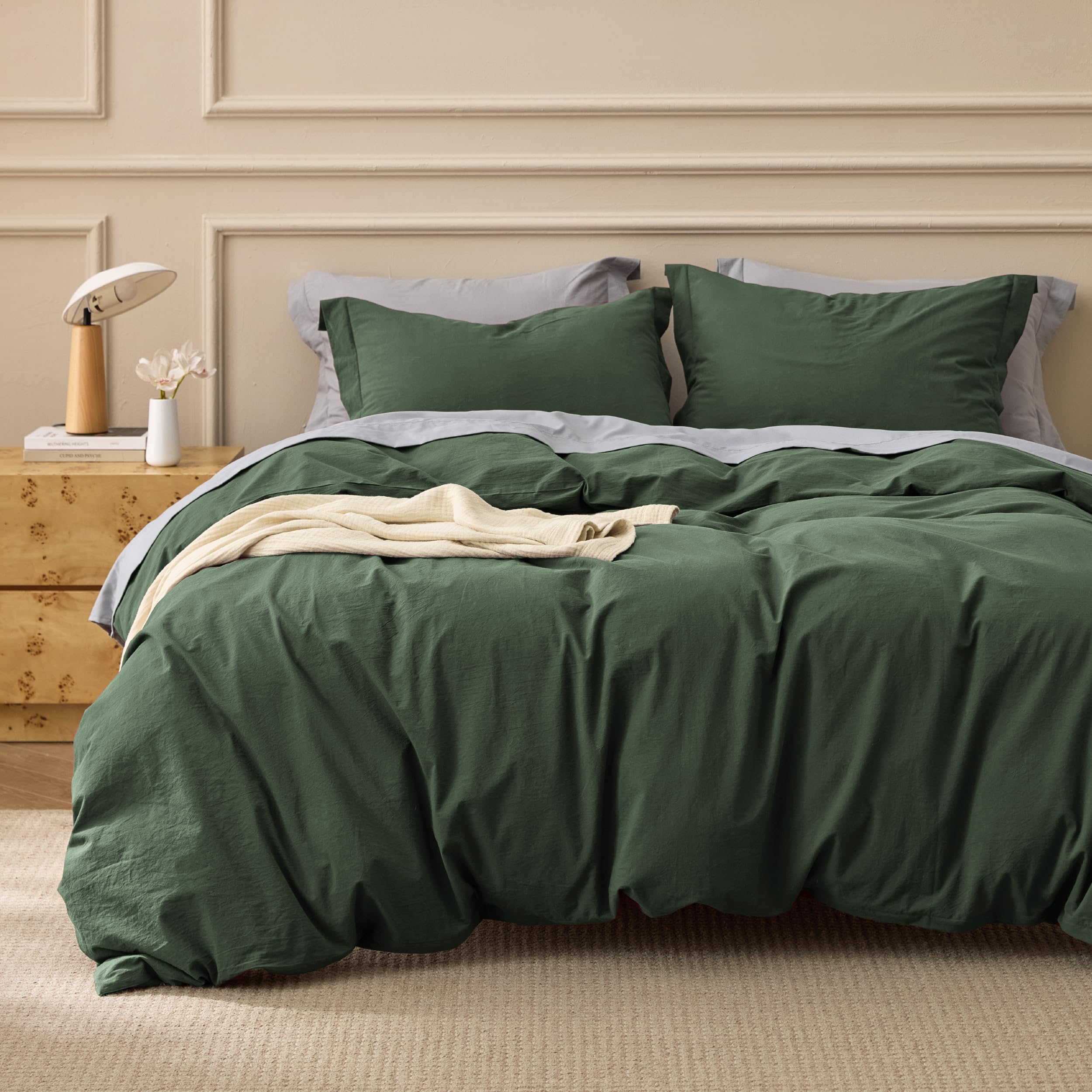 Bedsure Washed Cotton Duvet Cover