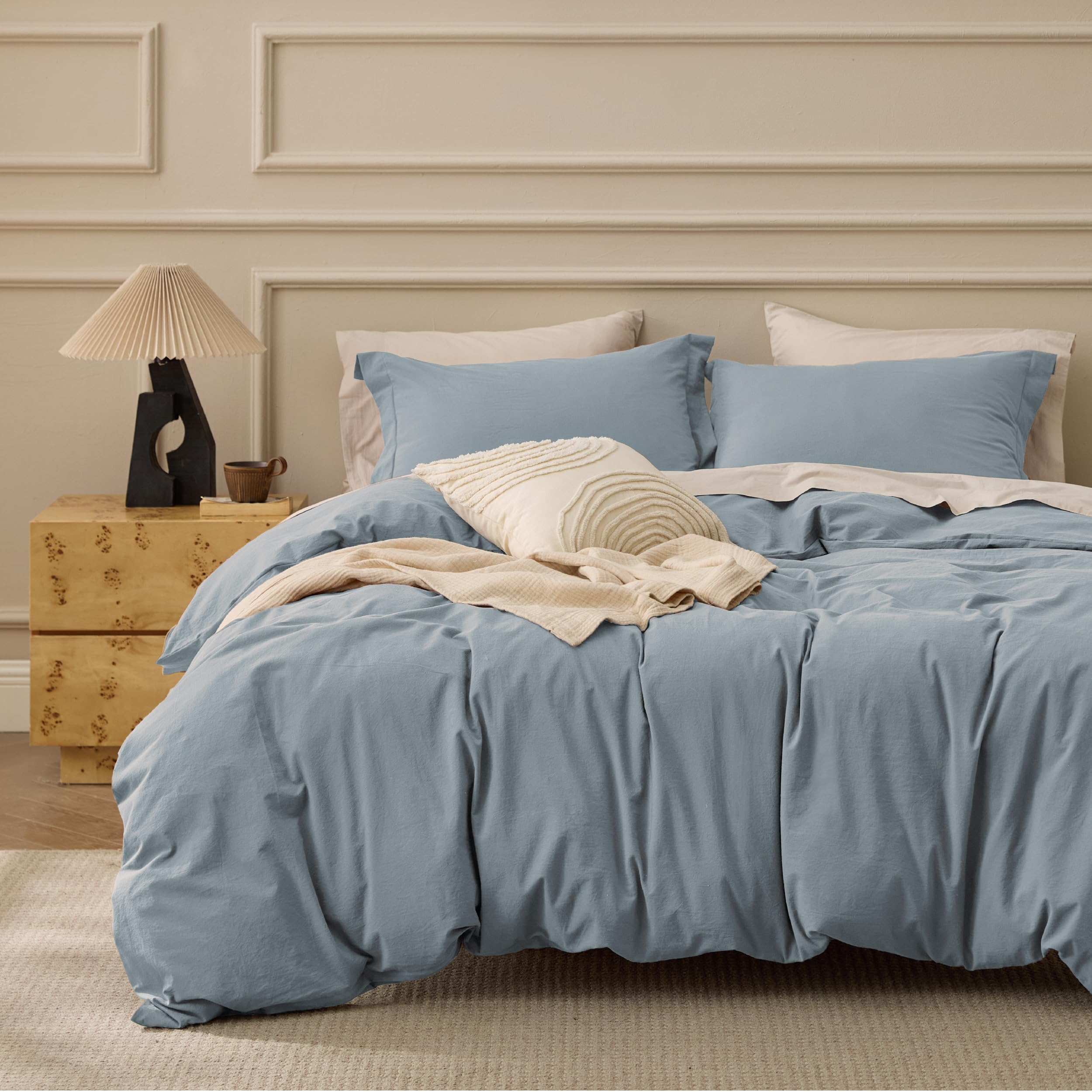 Bedsure Washed Cotton Duvet Cover
