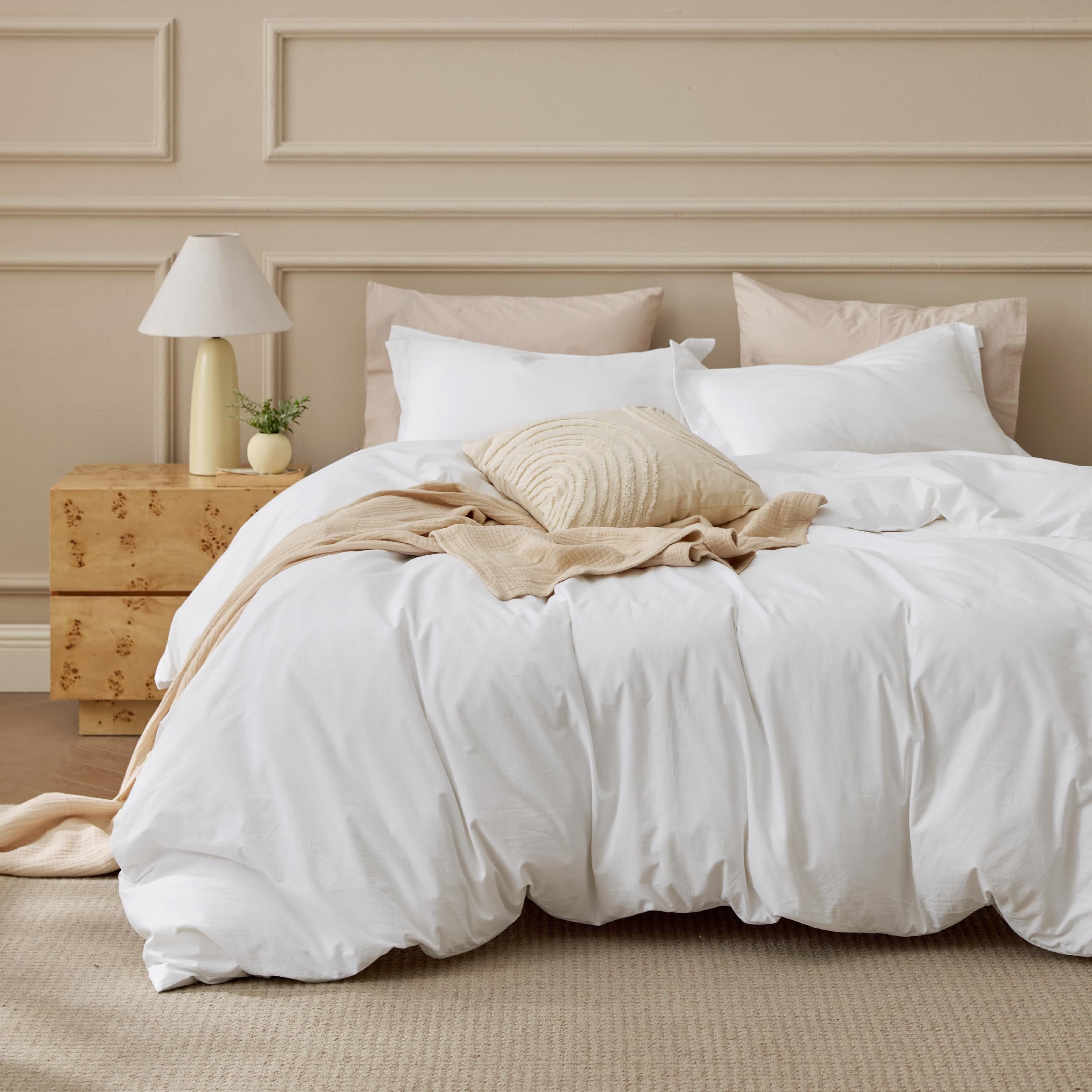 Bedsure Washed Cotton Duvet Cover