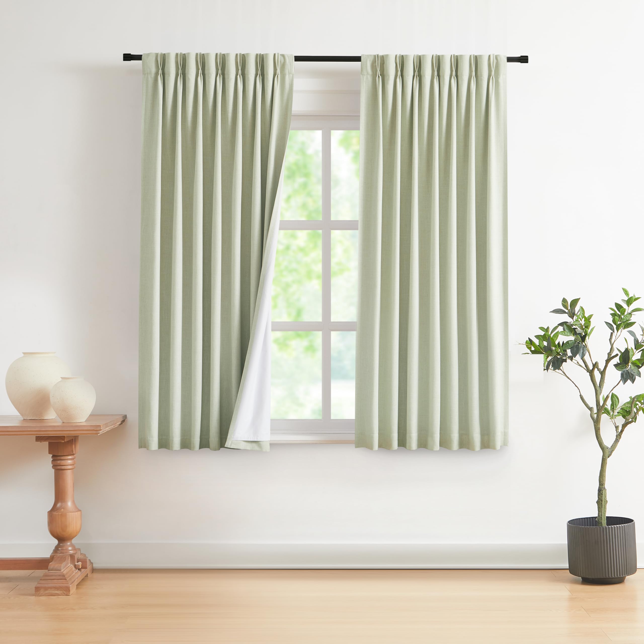 Vision Home Pinch Pleated Blackout Curtain 2 Panels