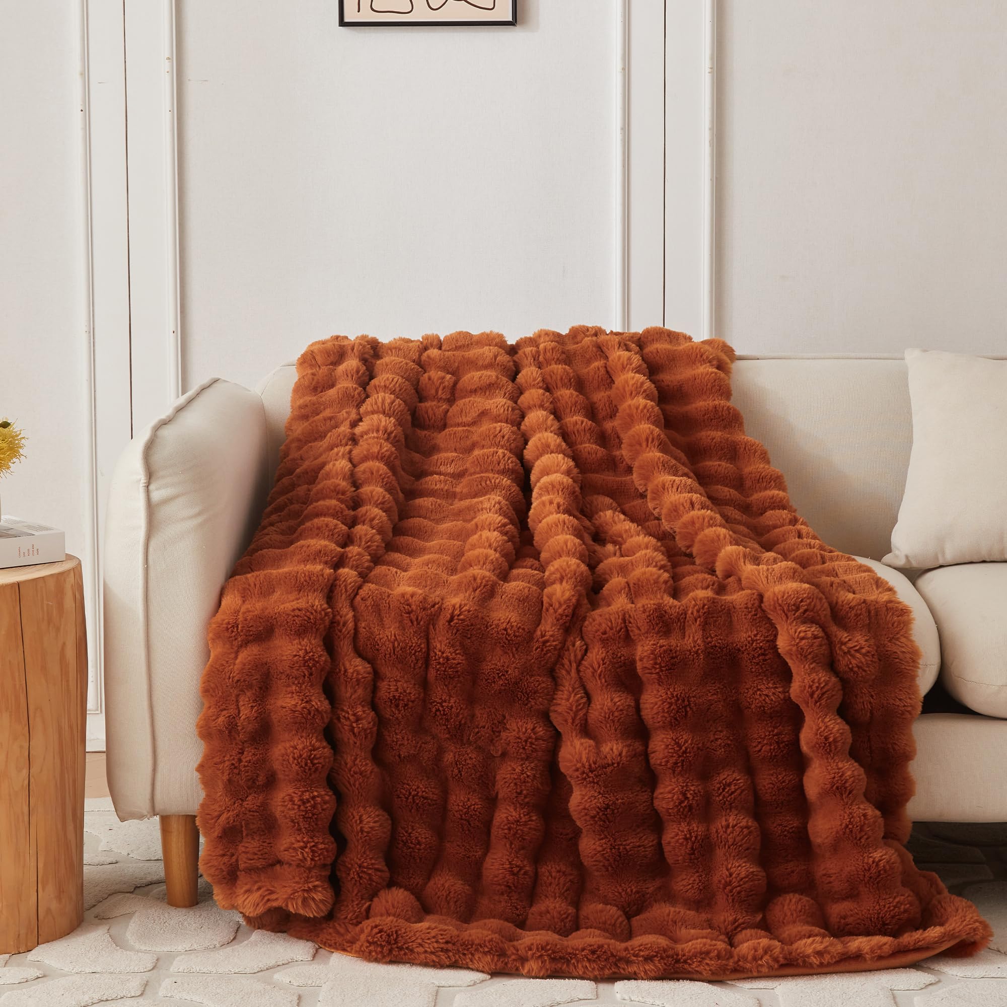 COOVA Faux Fur Throw Blanket