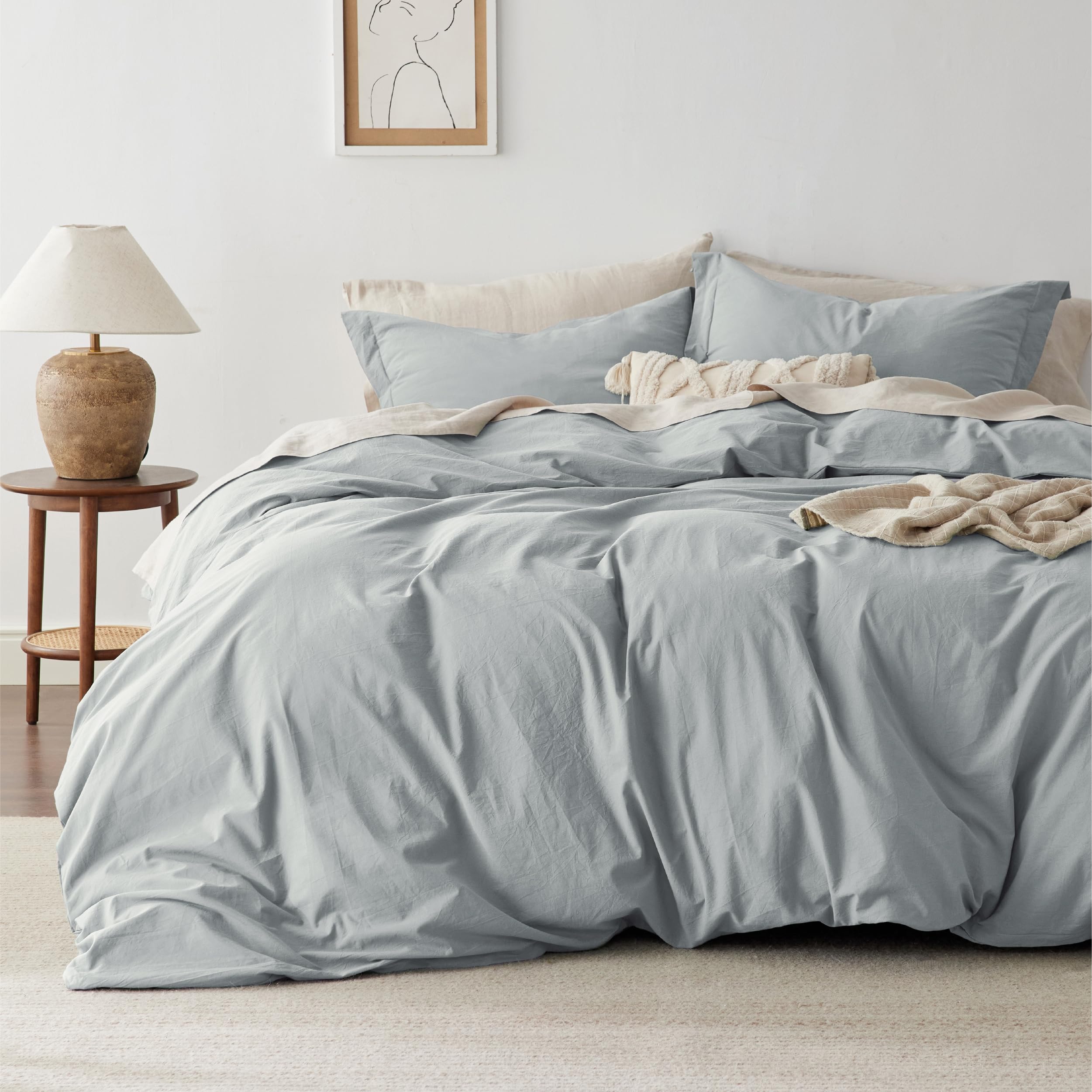 Bedsure Washed Cotton Duvet Cover