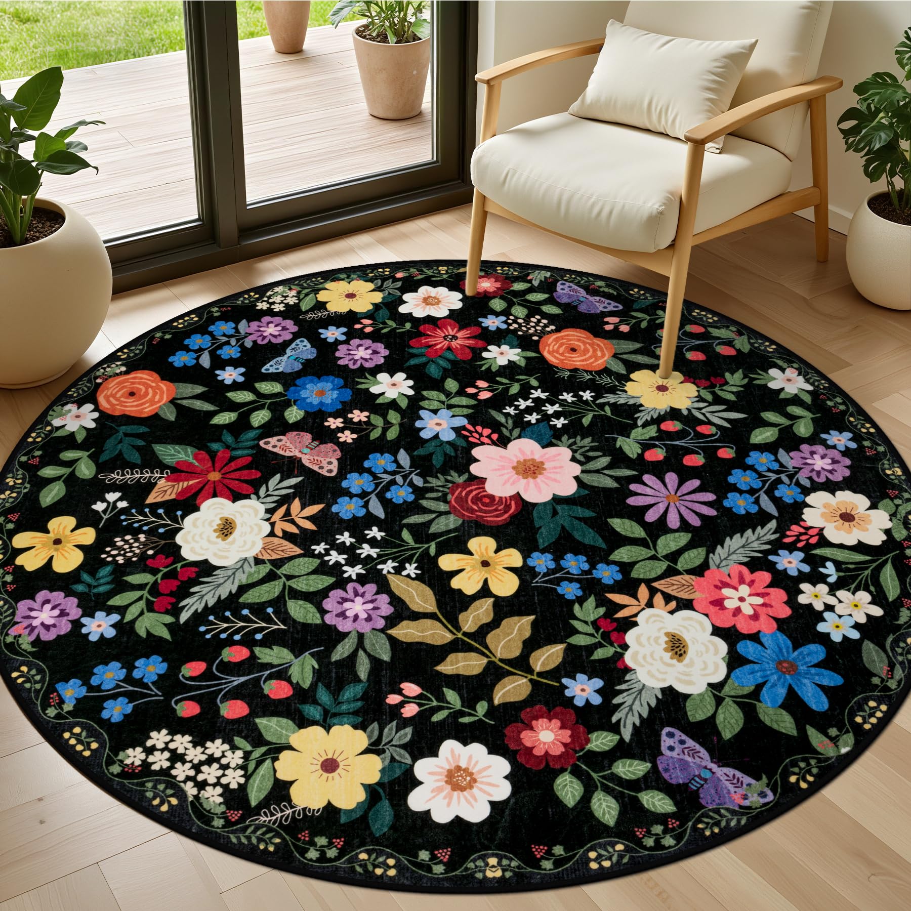 Vintage Boho Washable Area Rug
