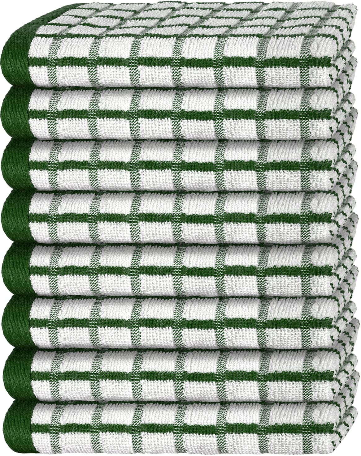 White Classic Cotton Dish Towels Set of 8