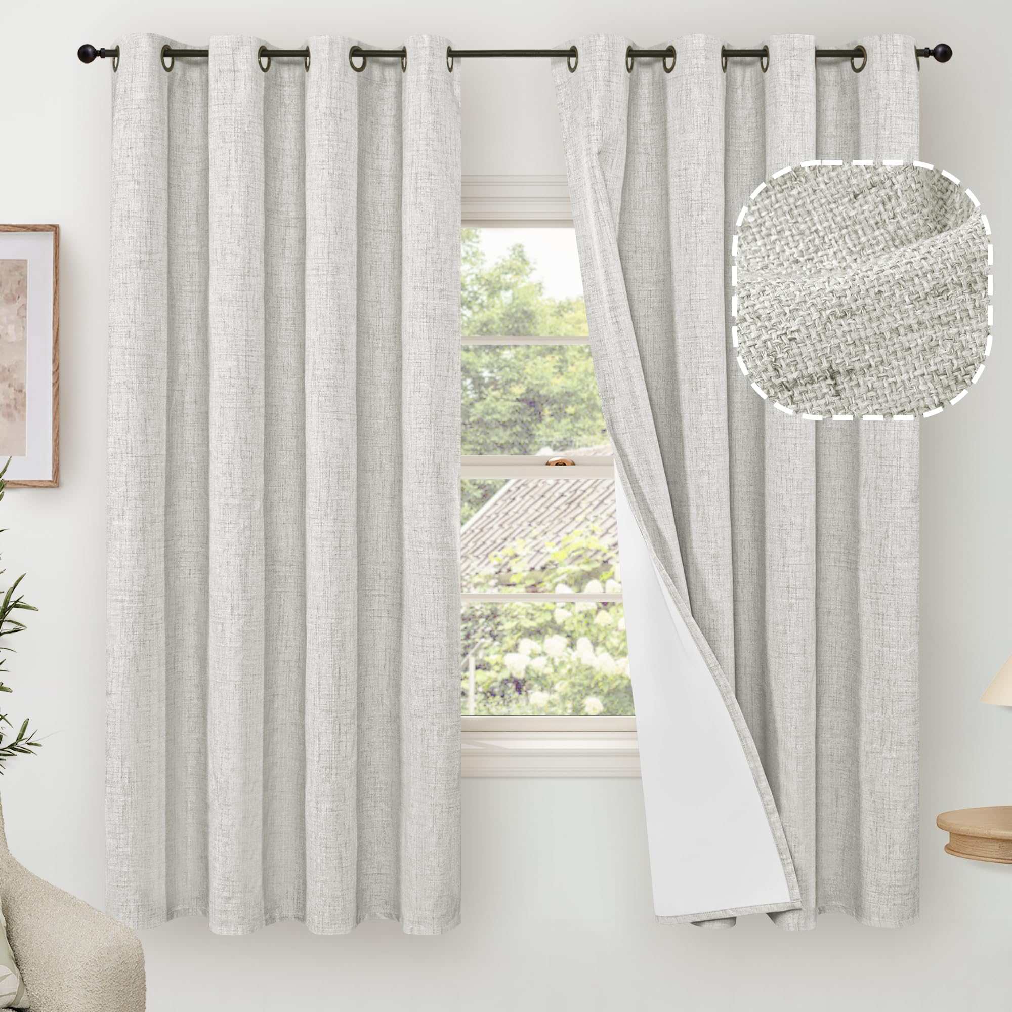 Lajode Textured Linen Blackout Curtains