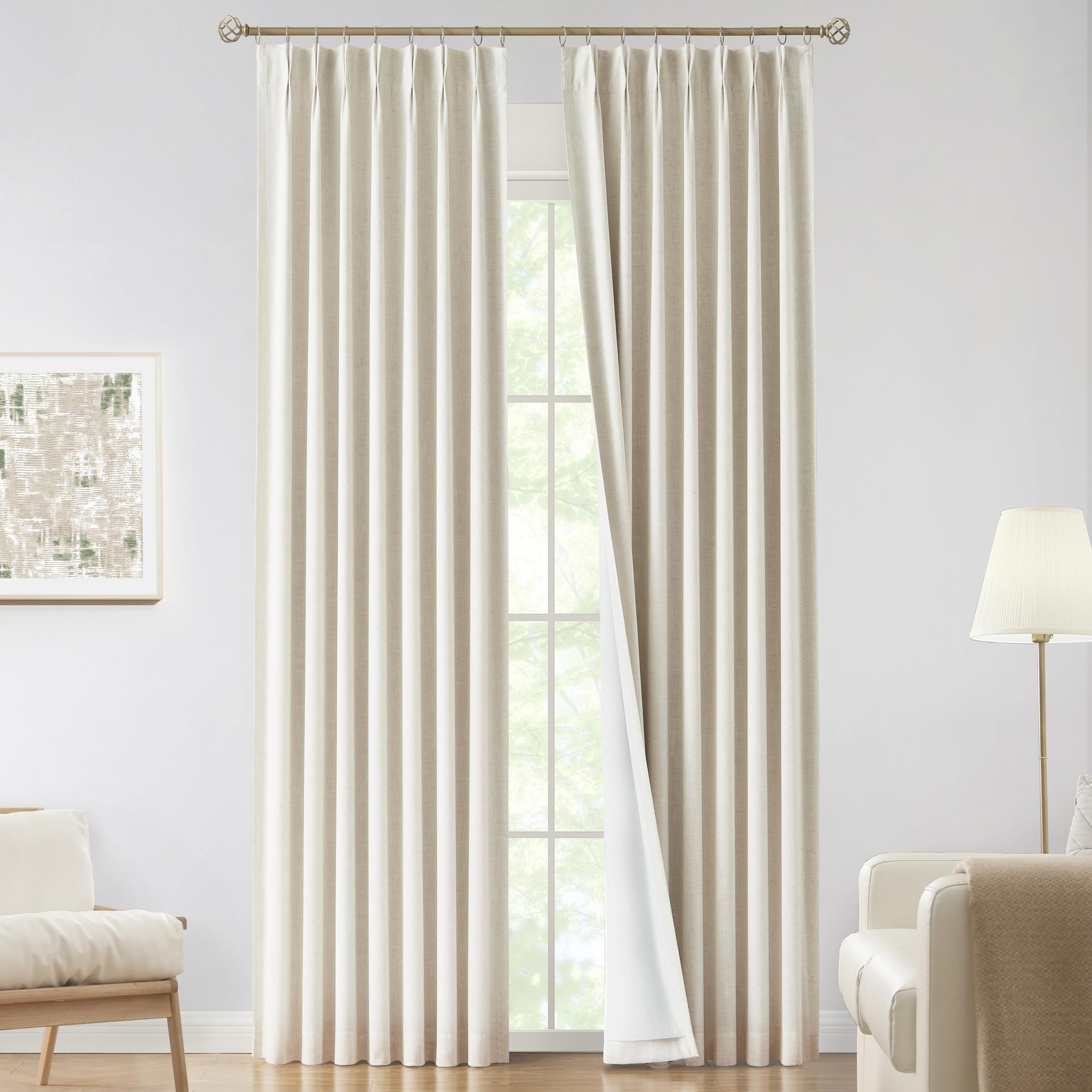 Vision Home Pinch Pleated Blackout Curtain 2 Panels