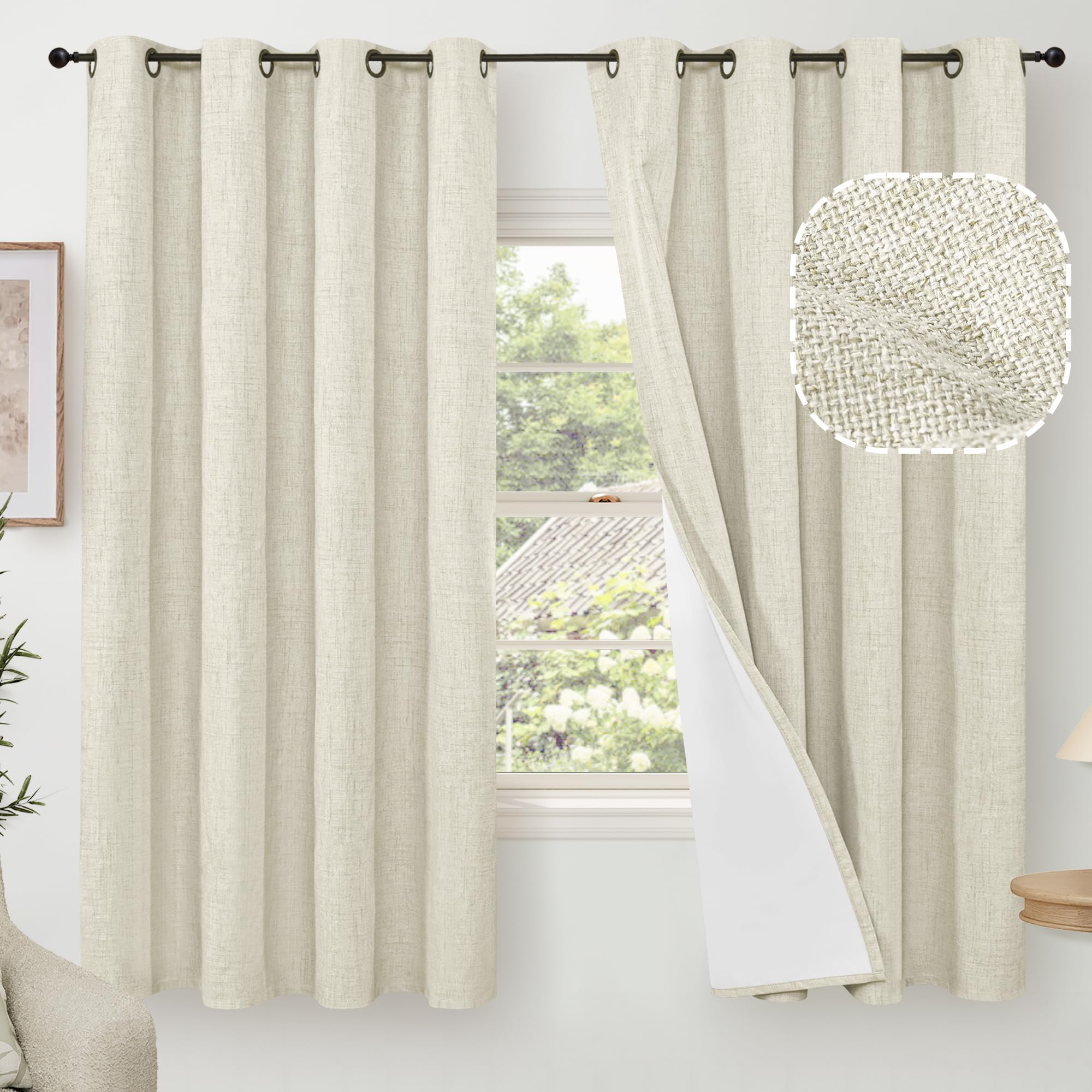 Lajode Textured Linen Blackout Curtains