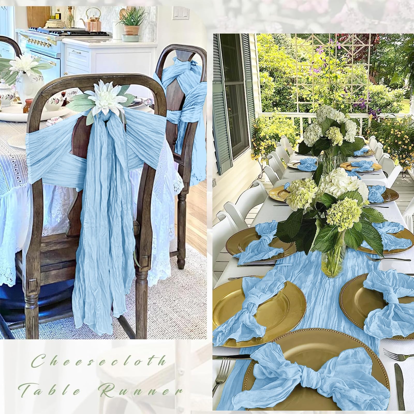 FANTEKE Cheesecloth Table Runner