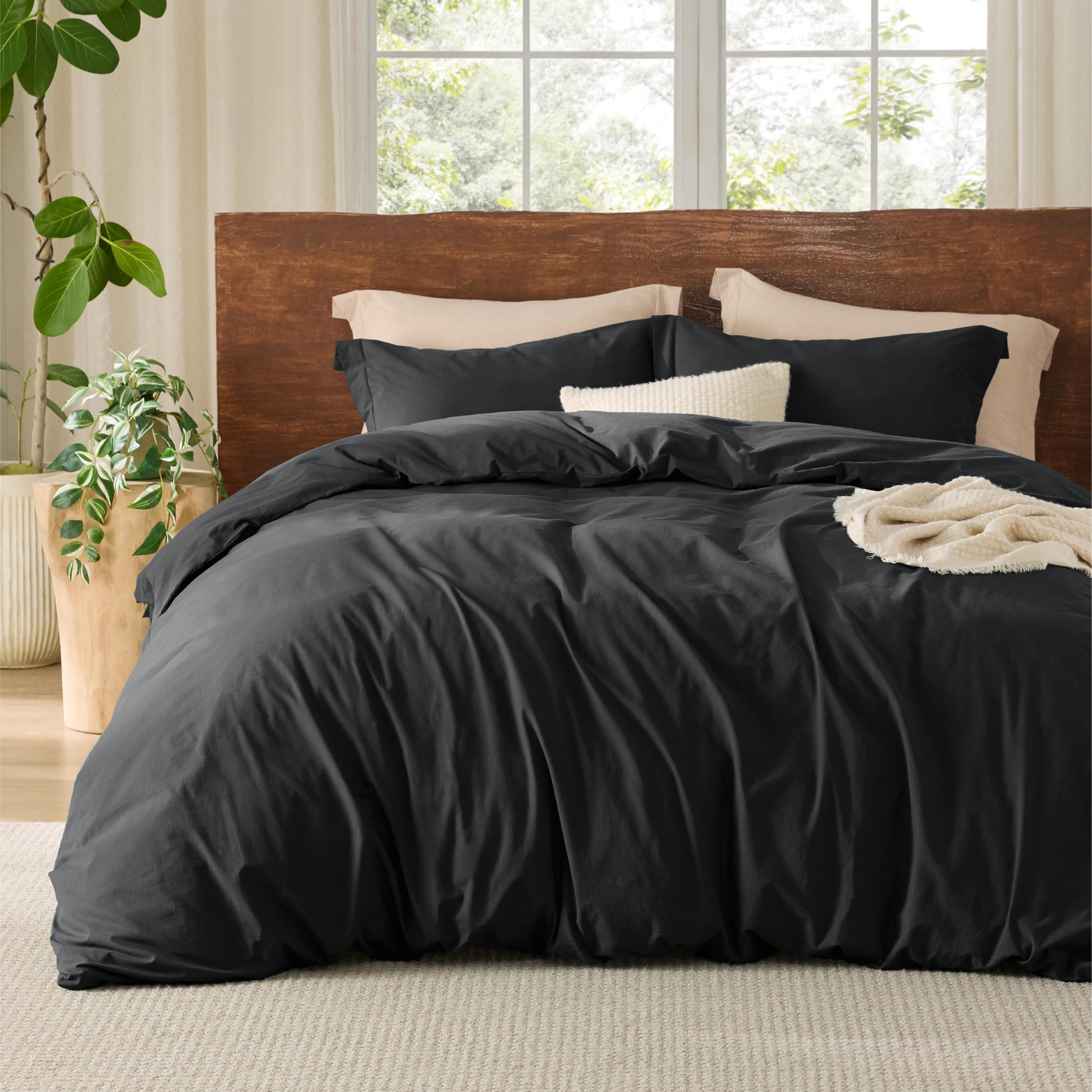 Bedsure Washed Cotton Duvet Cover